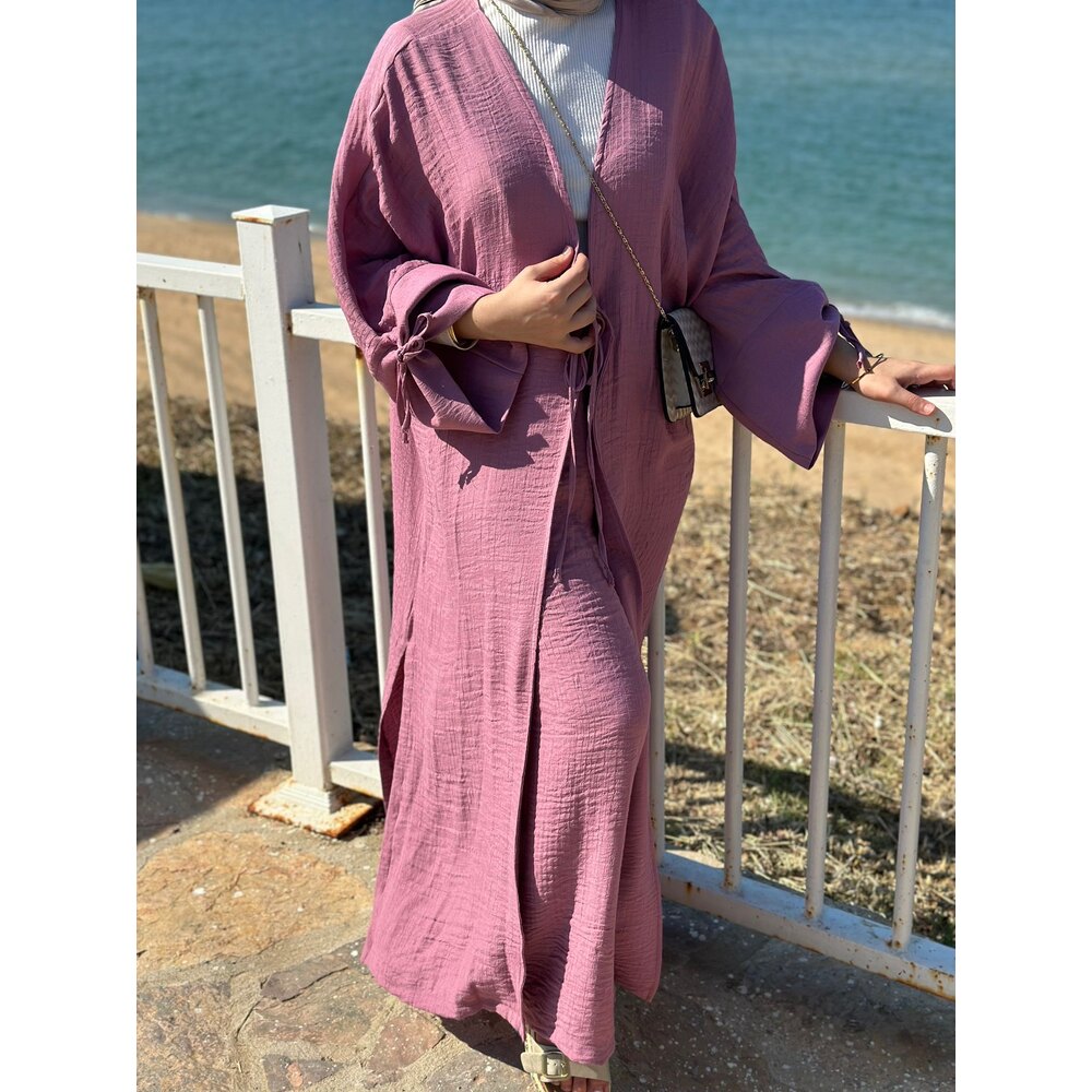 Gül Kurusu Keten Takım