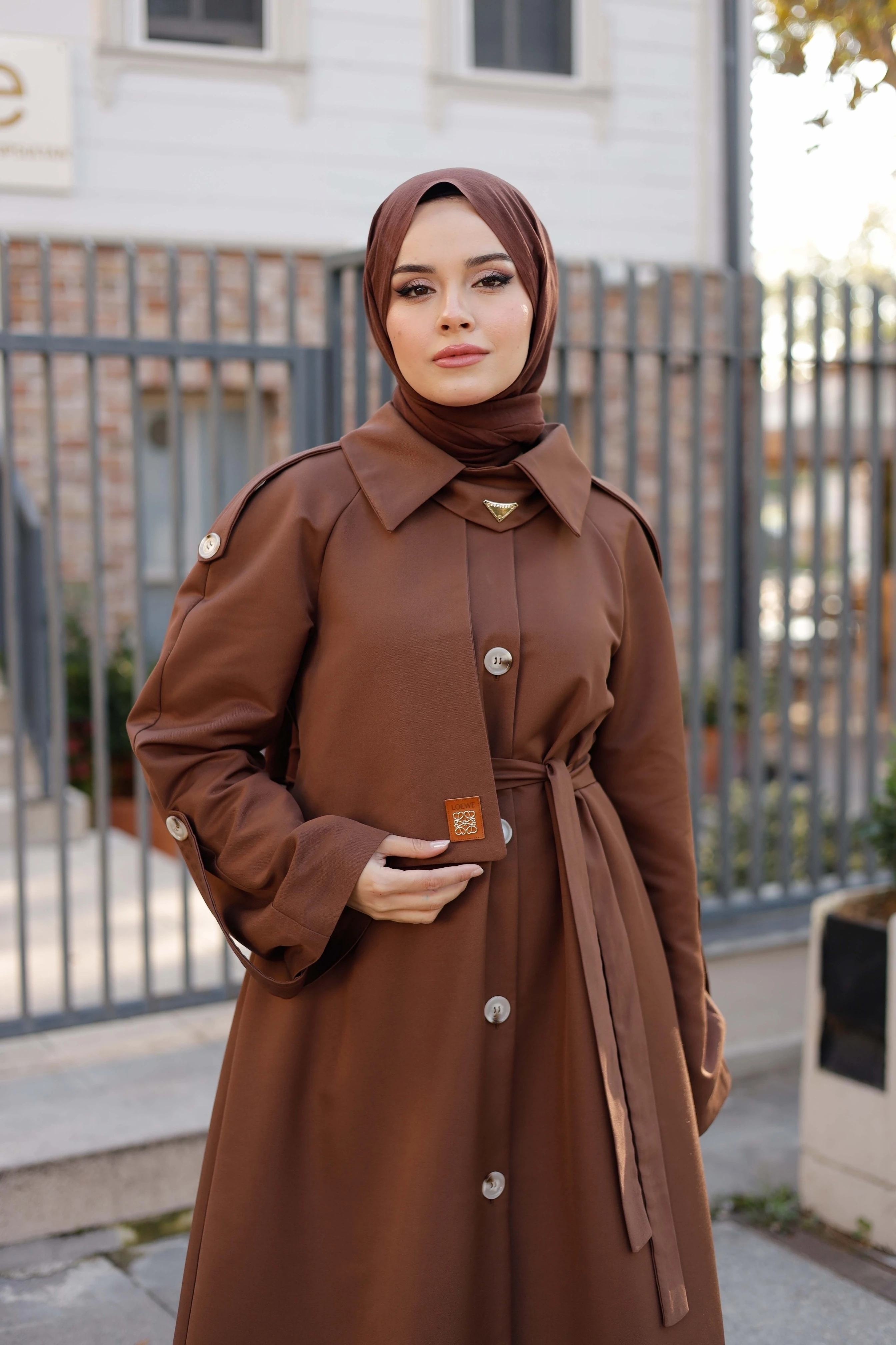 Tasarım Trenç Kahve