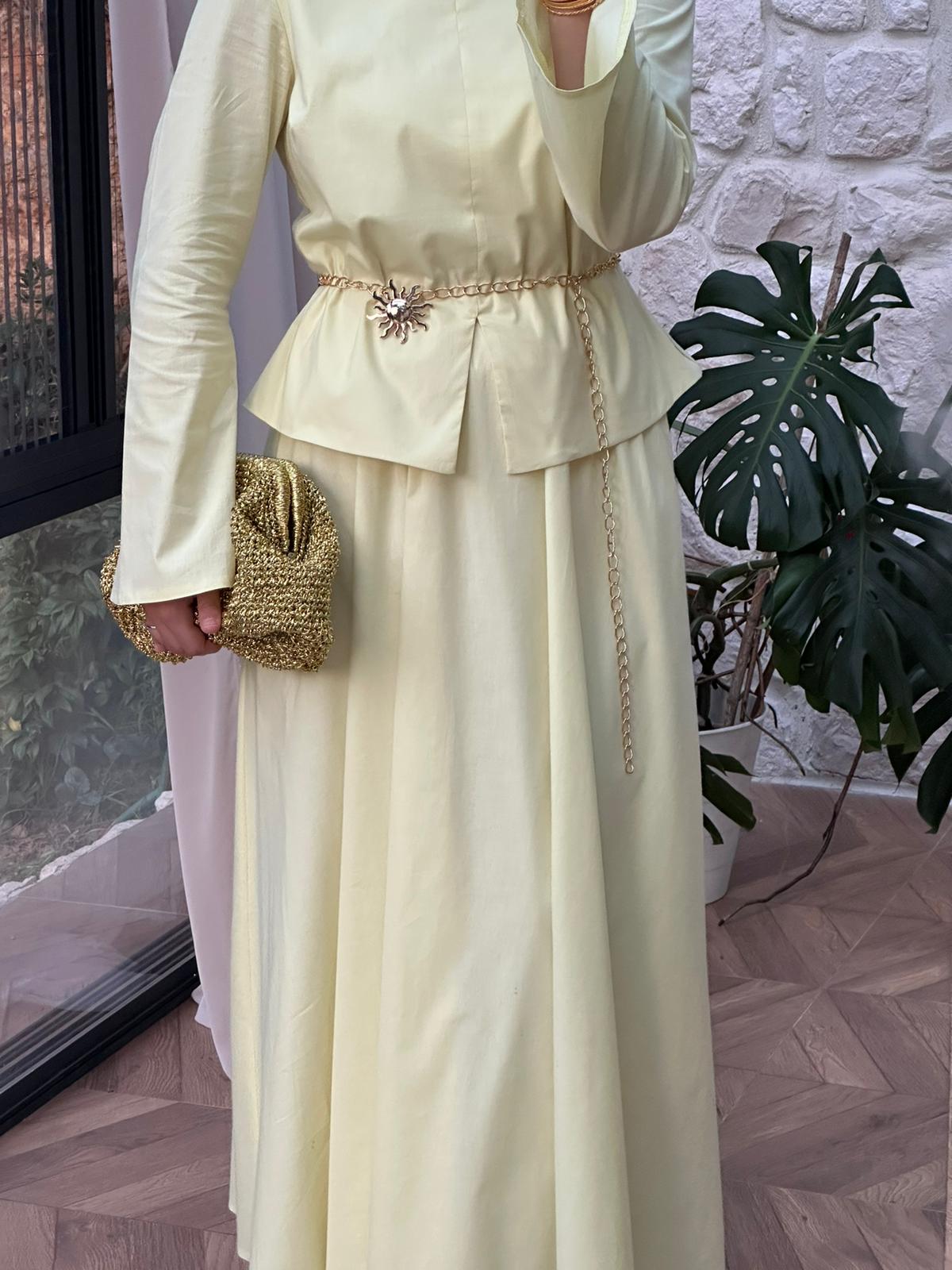 Butter Yellow Poplin Takım