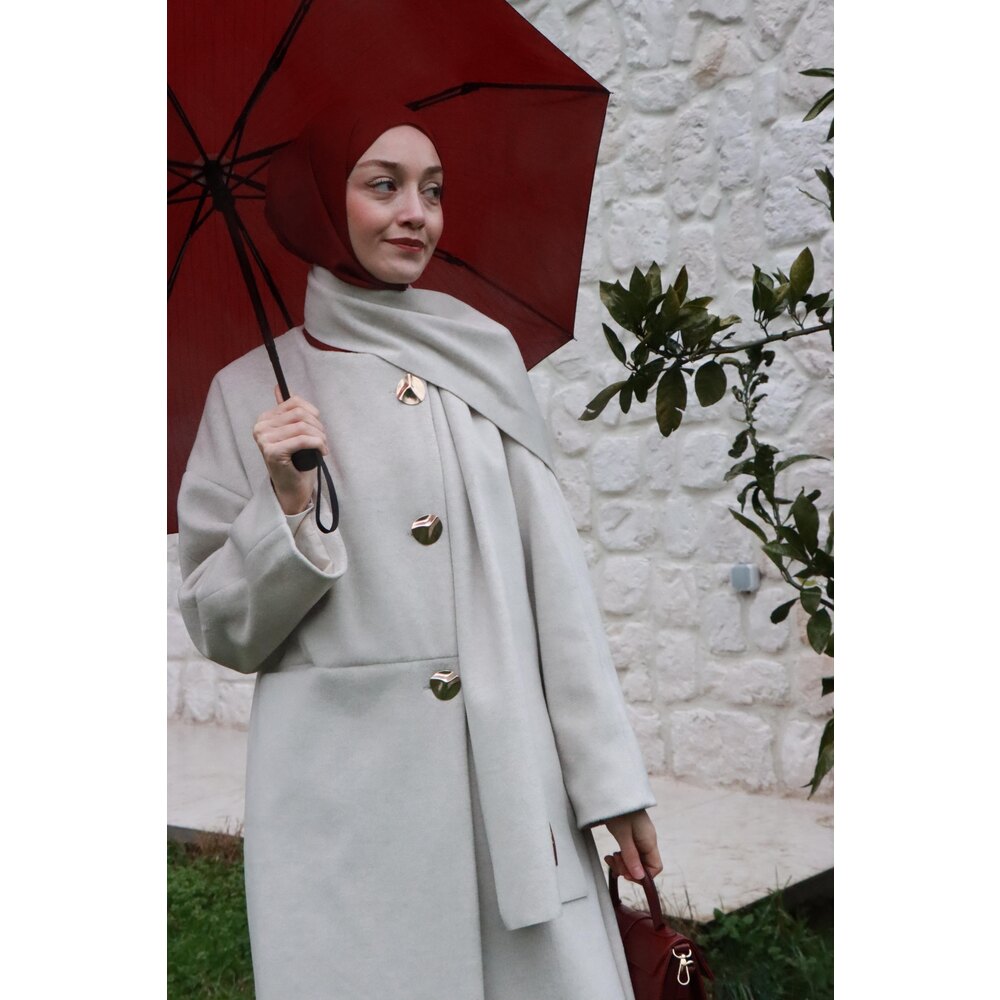 Bej Kaşe Kaban Atkılı 