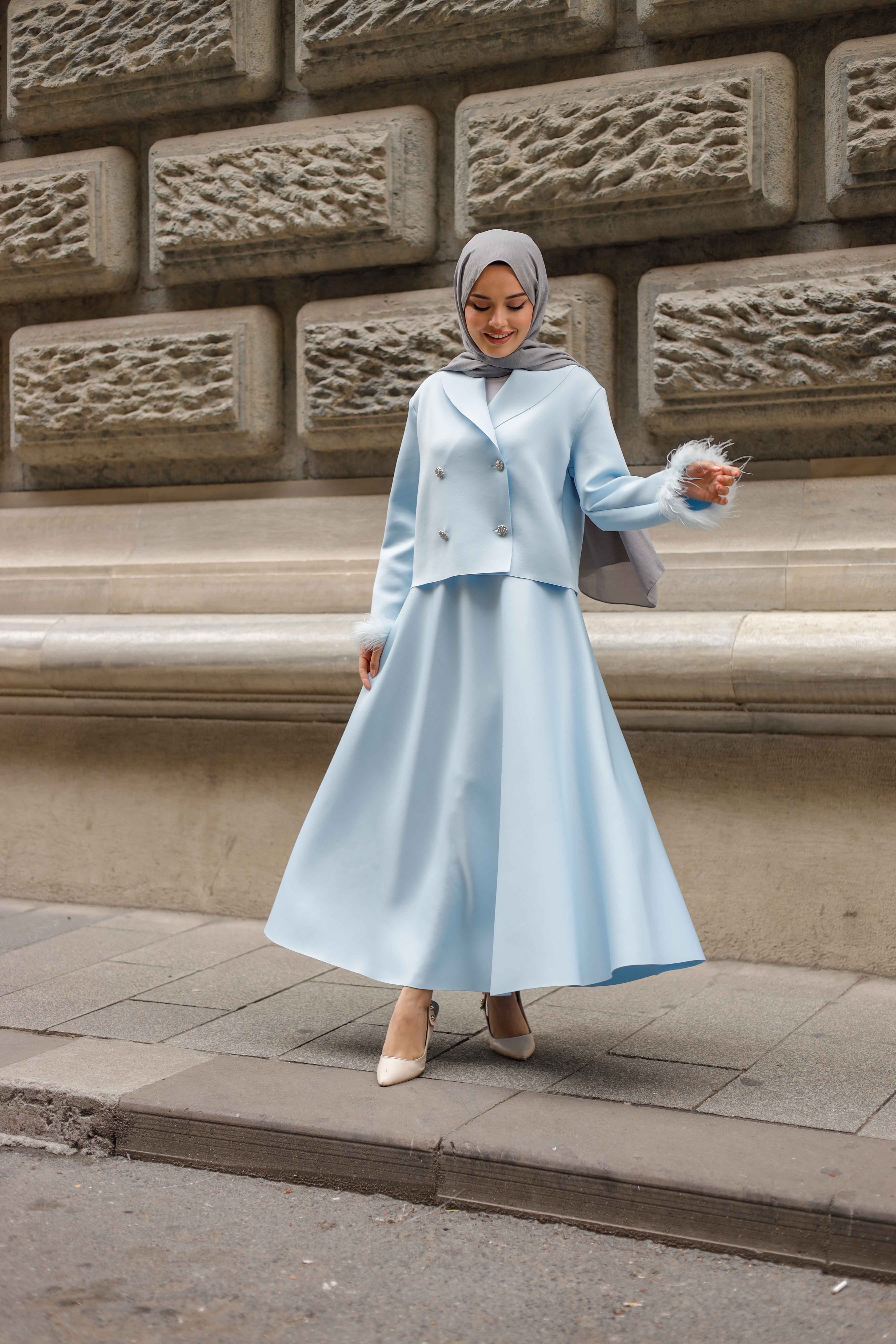 Bebe Mavisi Ceketli Takım