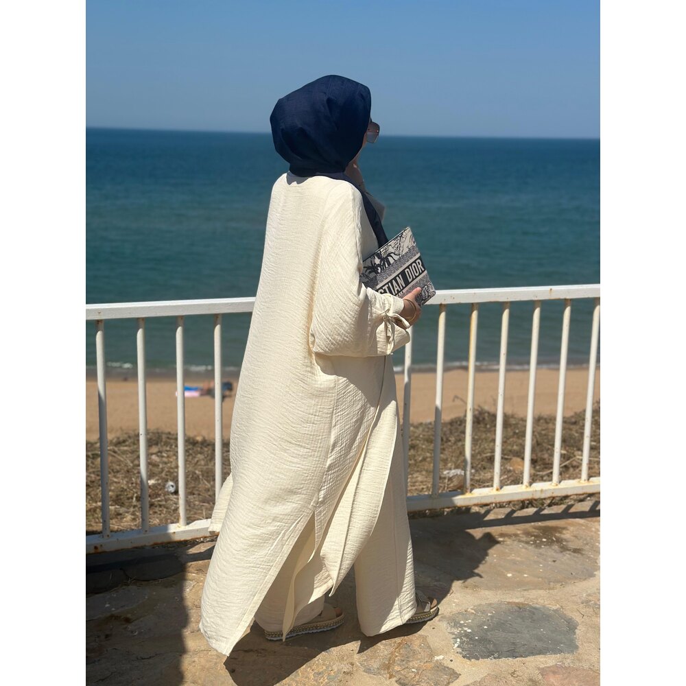 Kırık Beyaz Keten Takım