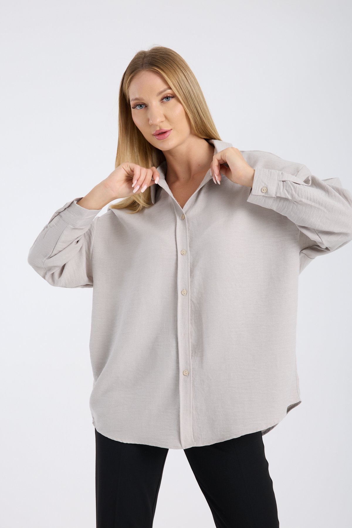 Bambu Keten Salaş Oversize Gömlek