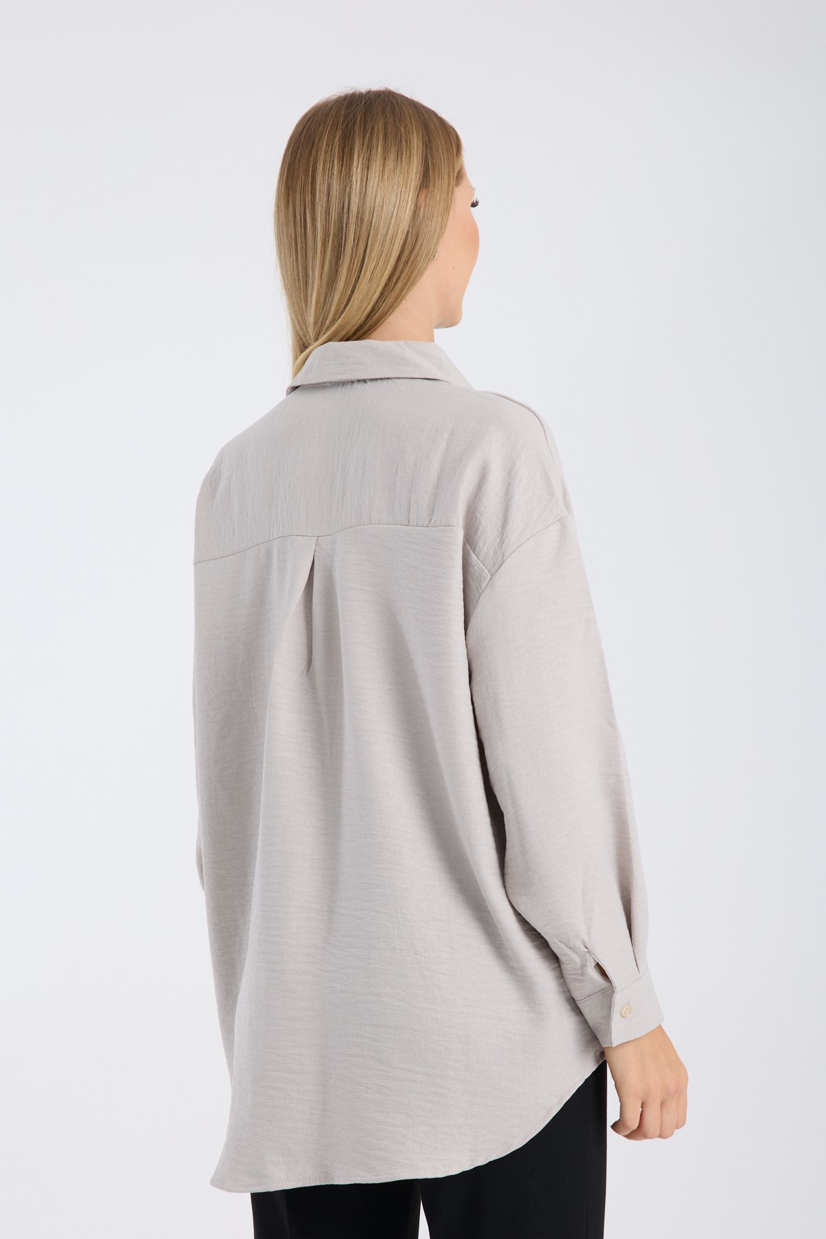Bambu Keten Salaş Oversize Gömlek