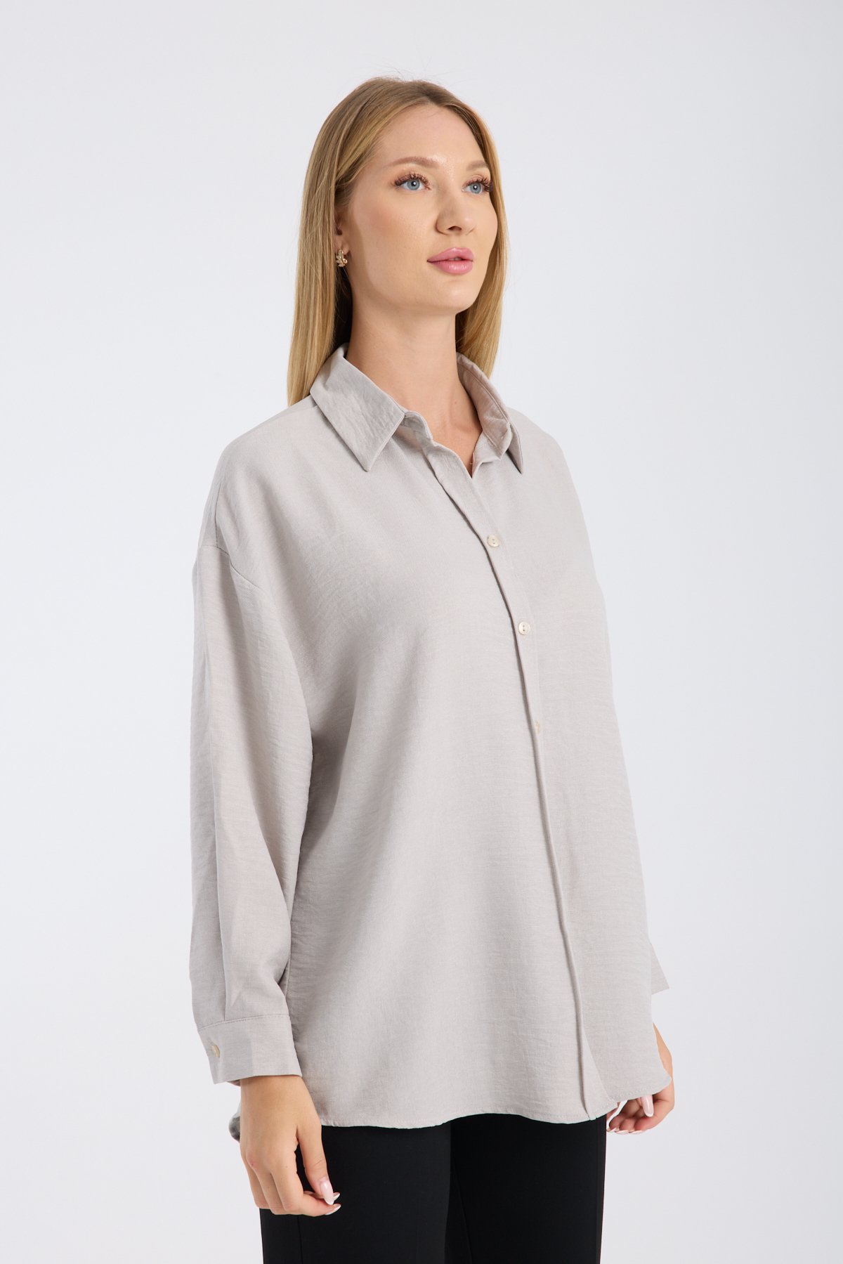 Bambu Keten Salaş Oversize Gömlek