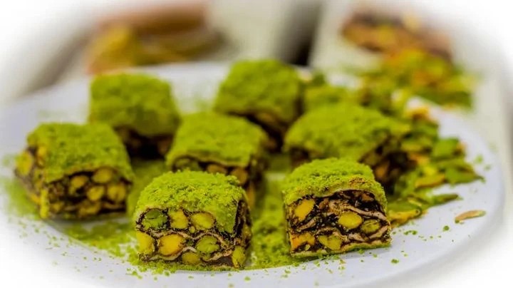 Turkish Delight Baklava Lokum mit Pistazien und Schokolade