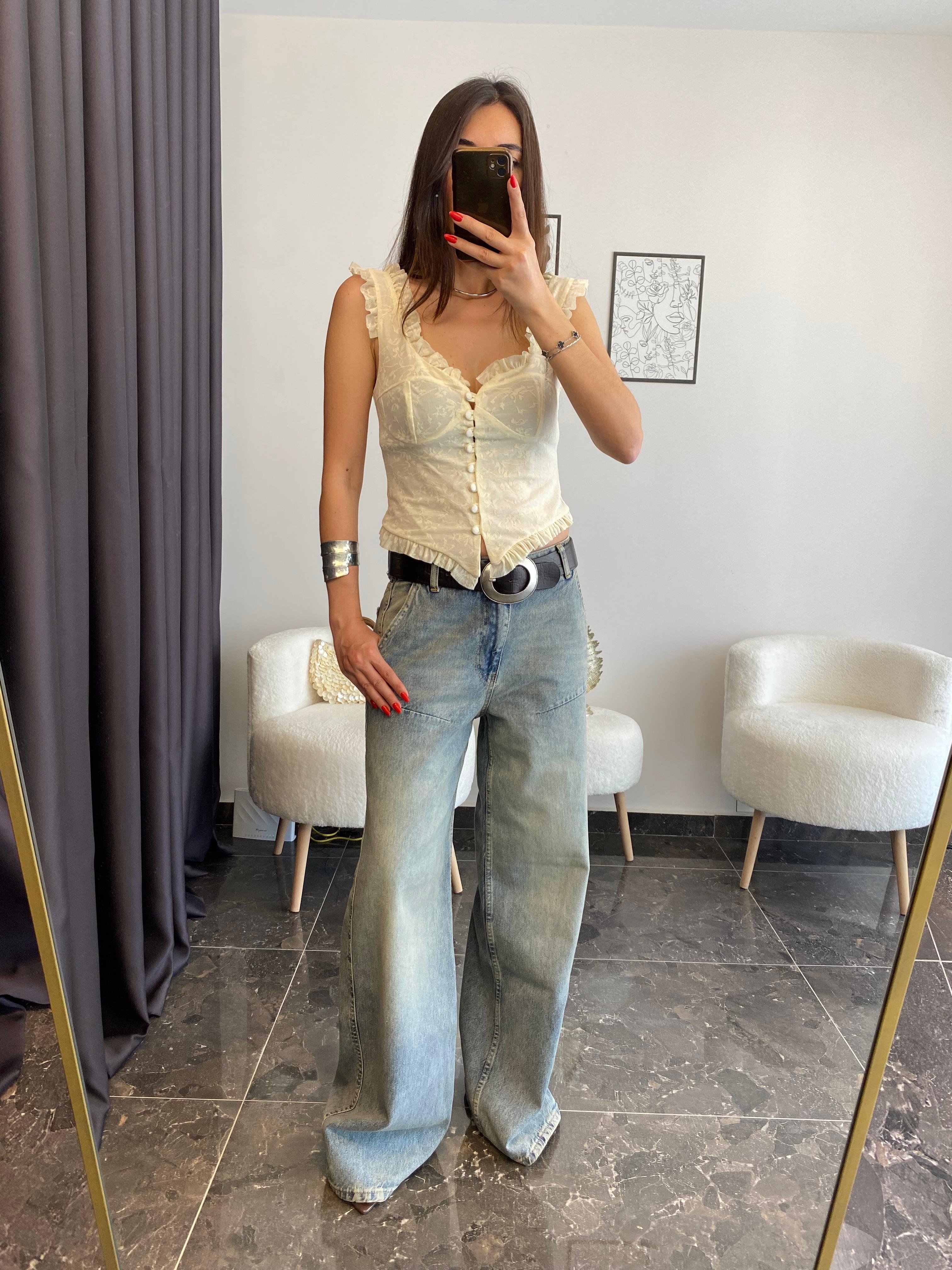 Baggy Denim Jean Pantolon