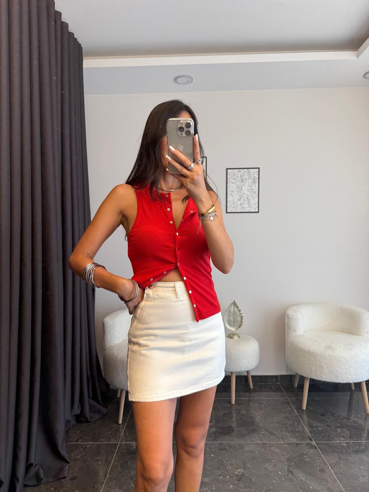 Çıtçıt Detaylı Basic Bluz