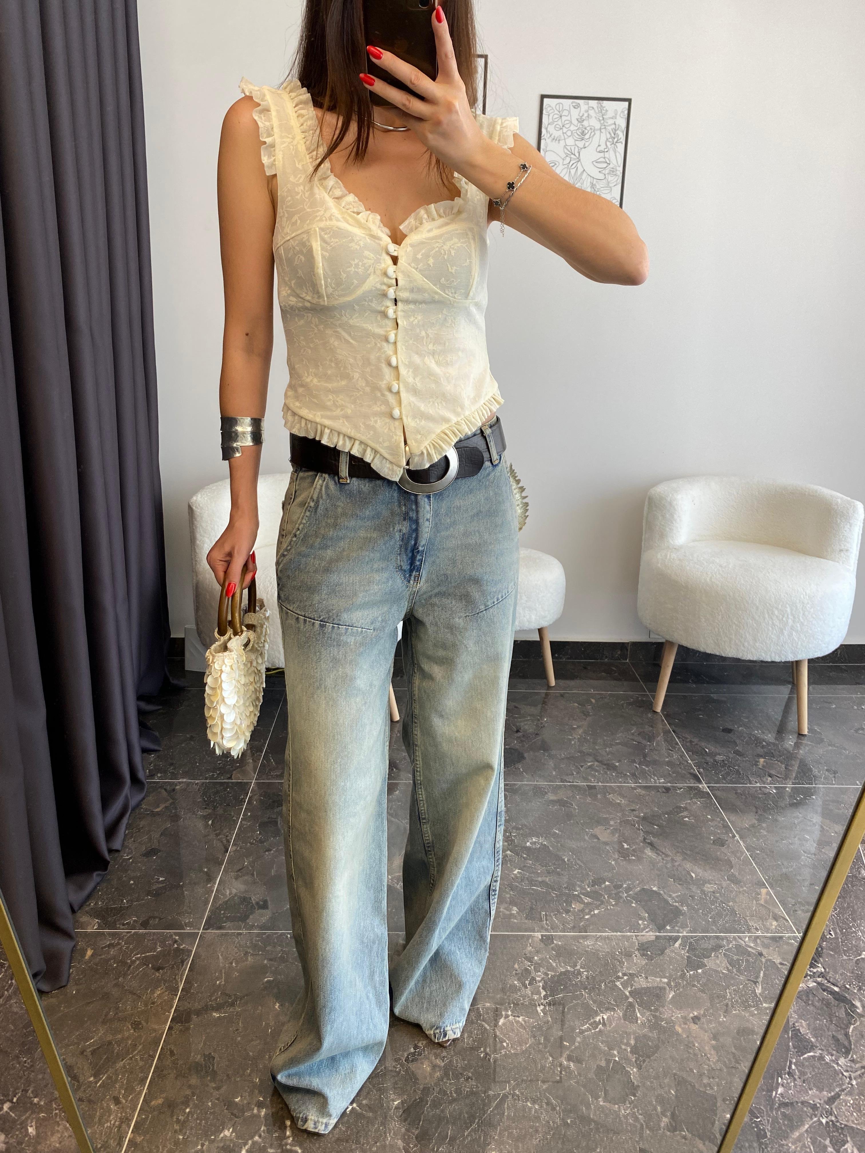 Baggy Denim Jean Pantolon