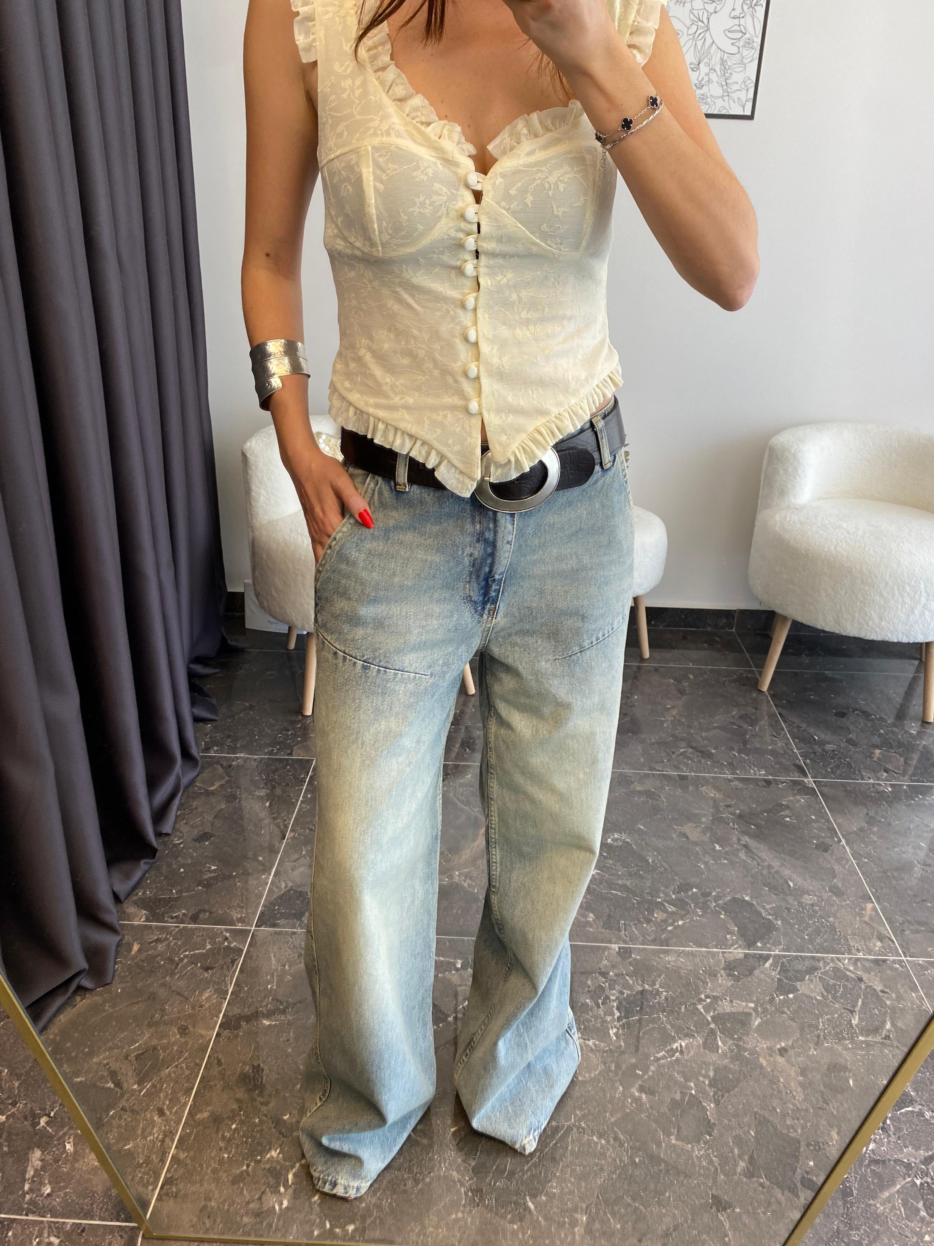 Baggy Denim Jean Pantolon