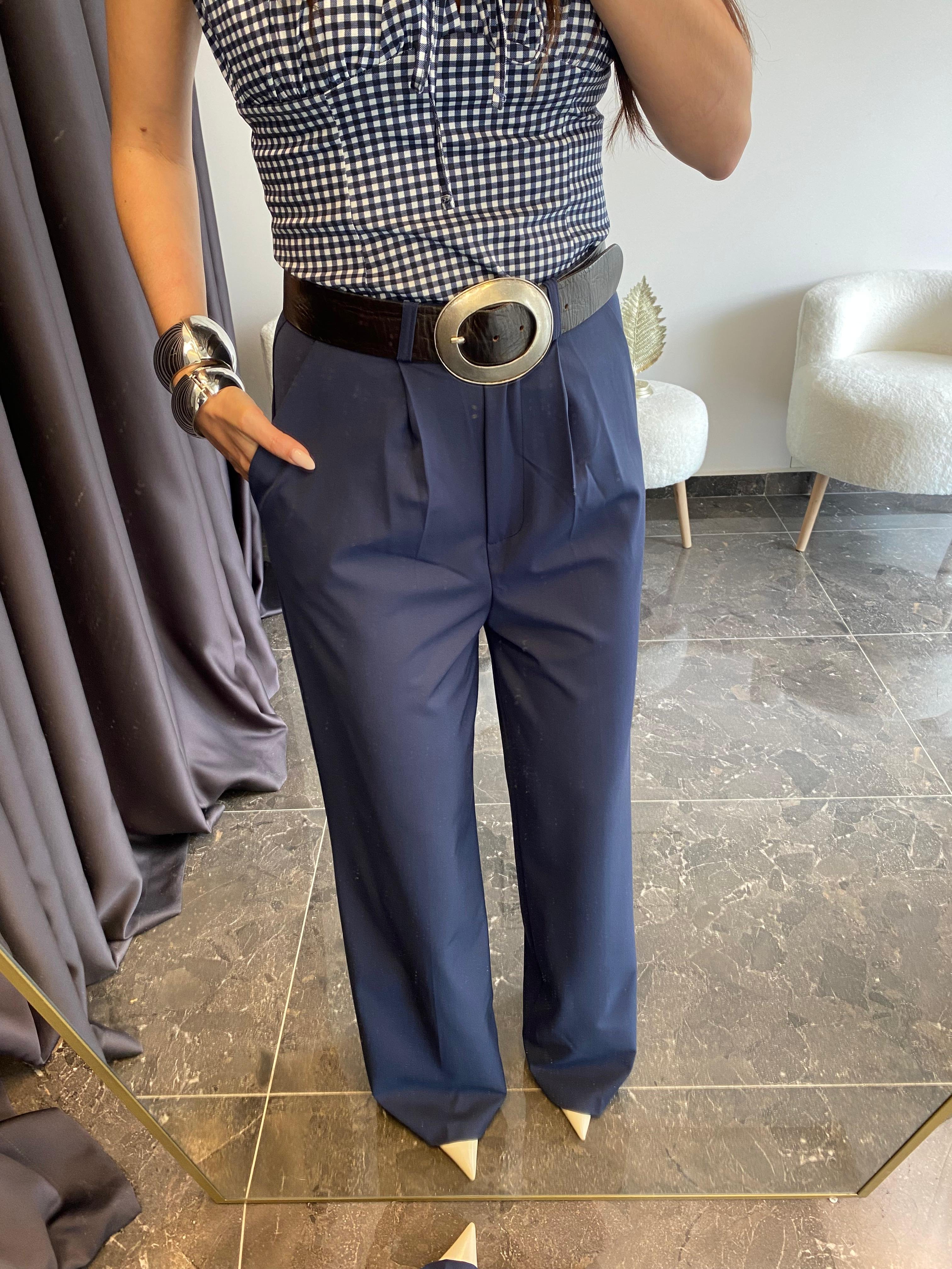 Premium Kalite Lacivert Kumaş Pantolon
