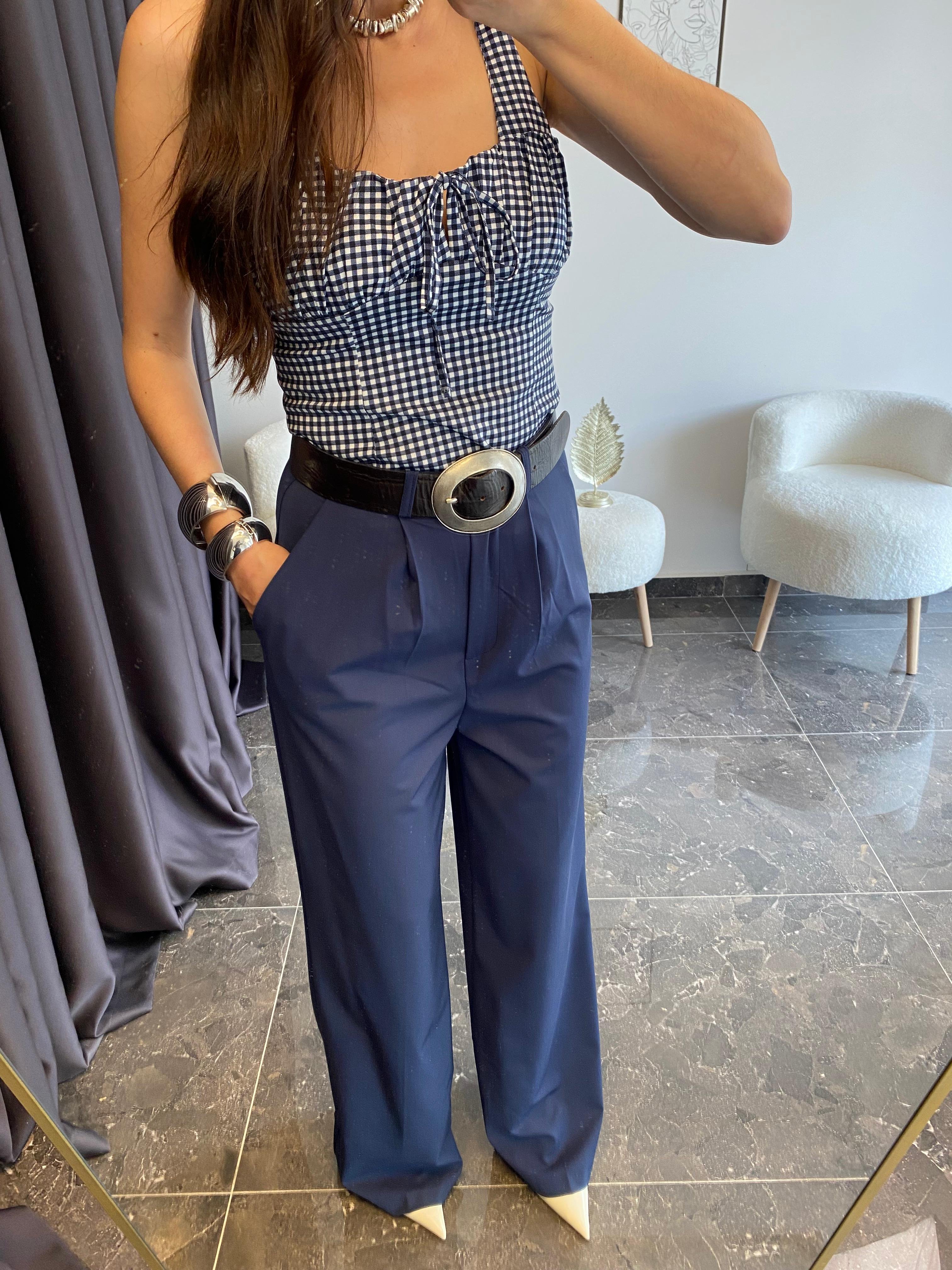 Premium Kalite Lacivert Kumaş Pantolon