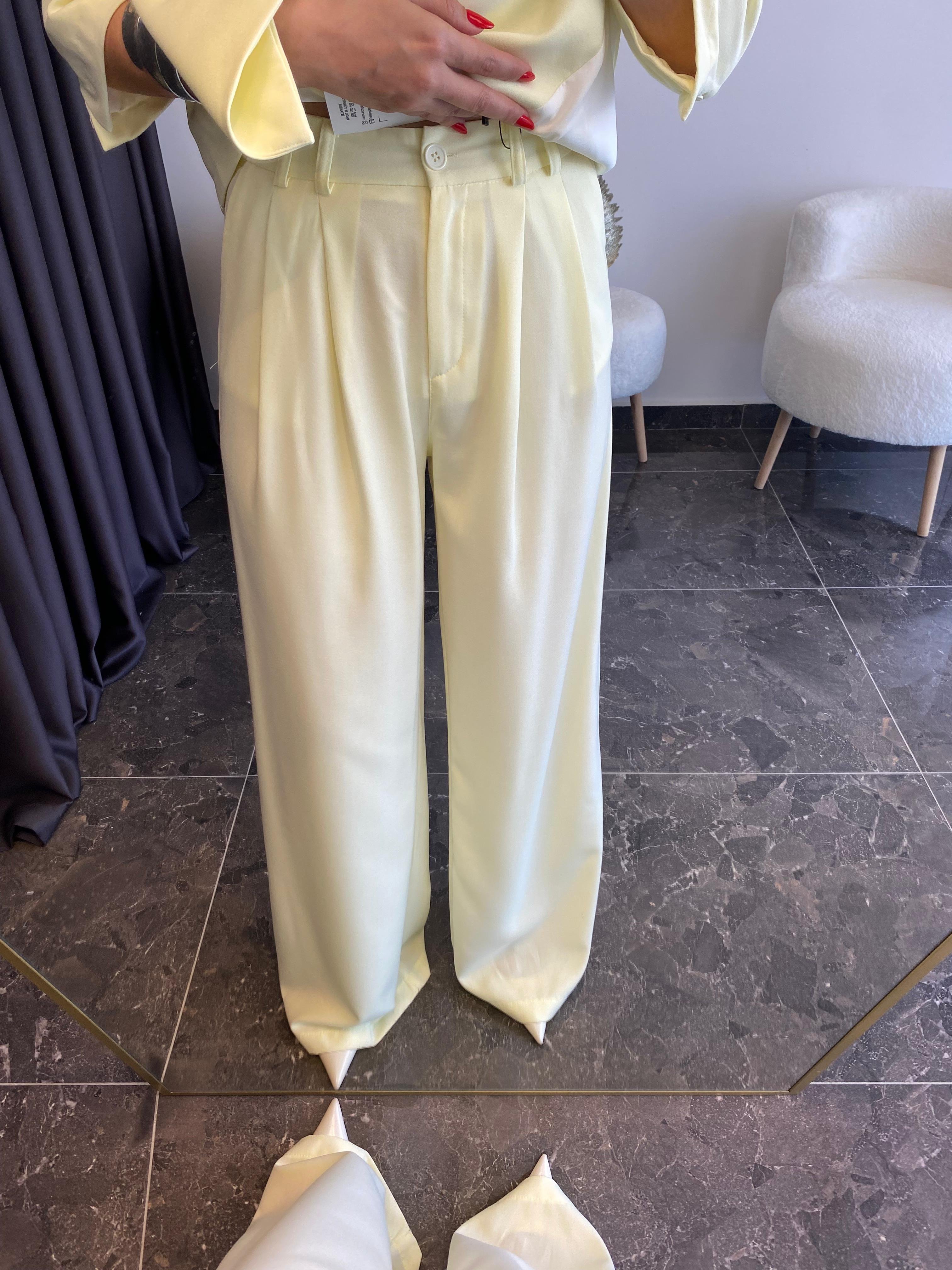 Premium Kalite Sarı Ceket Pantolon Takımı