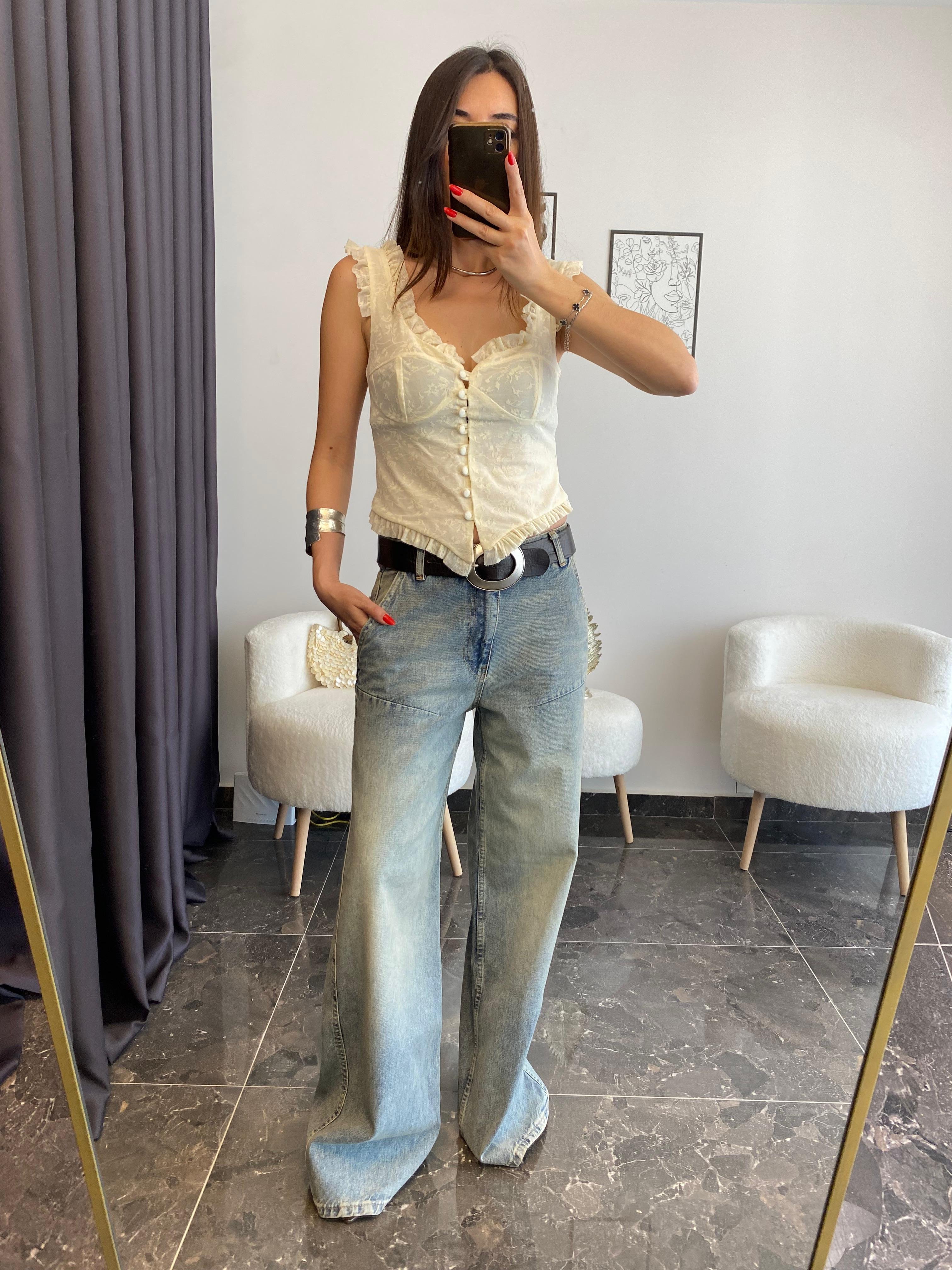 Baggy Denim Jean Pantolon