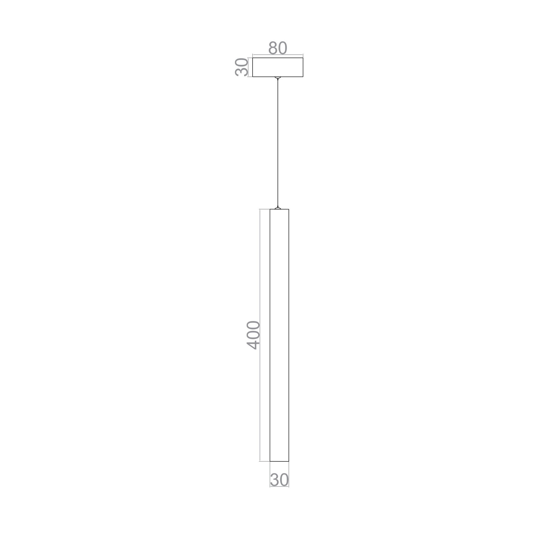 LONG CUADTUBO LED Pendant Light TRA32173 30*30mm 