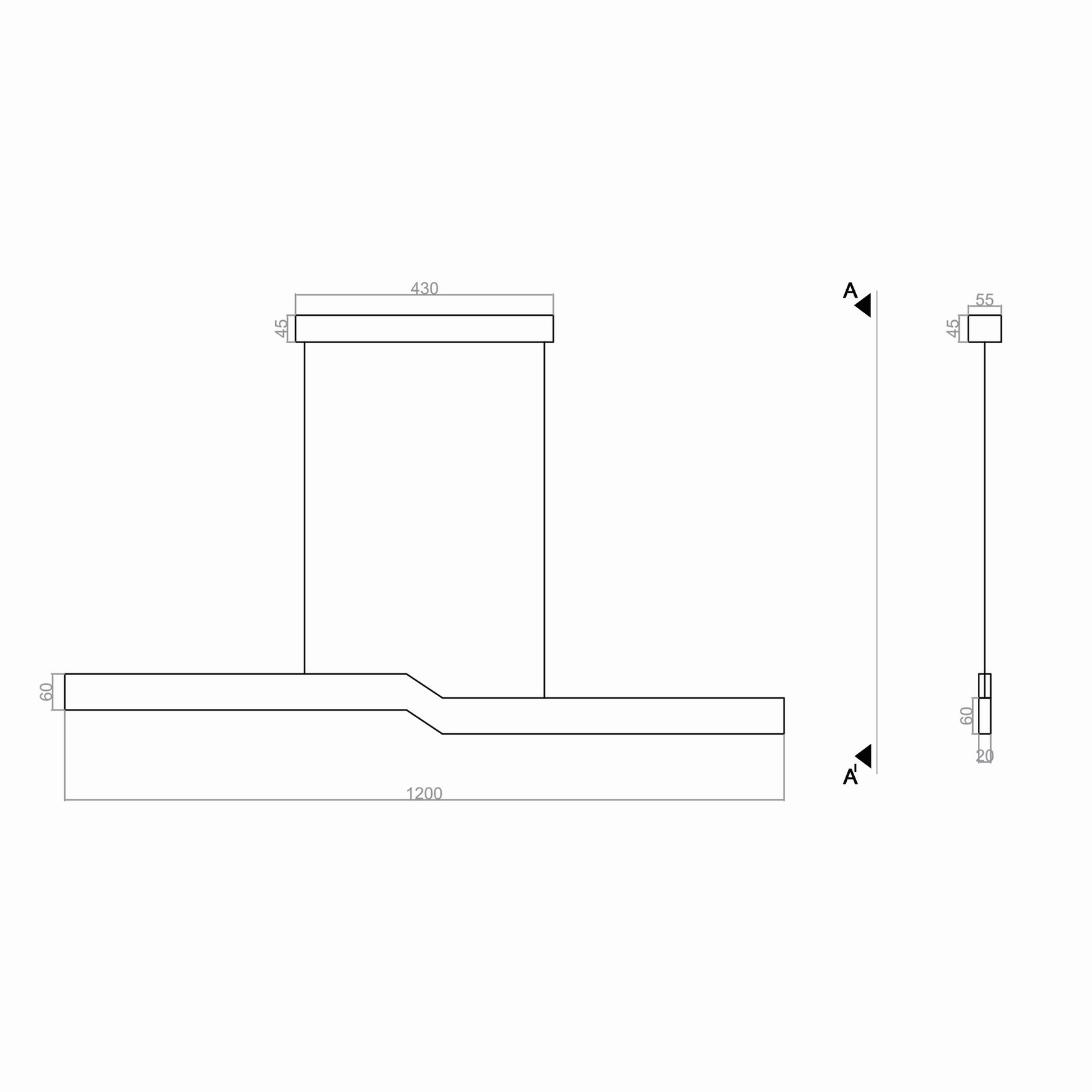 Led Avize Sarkıt Z QUINZE TR1A102 120cm