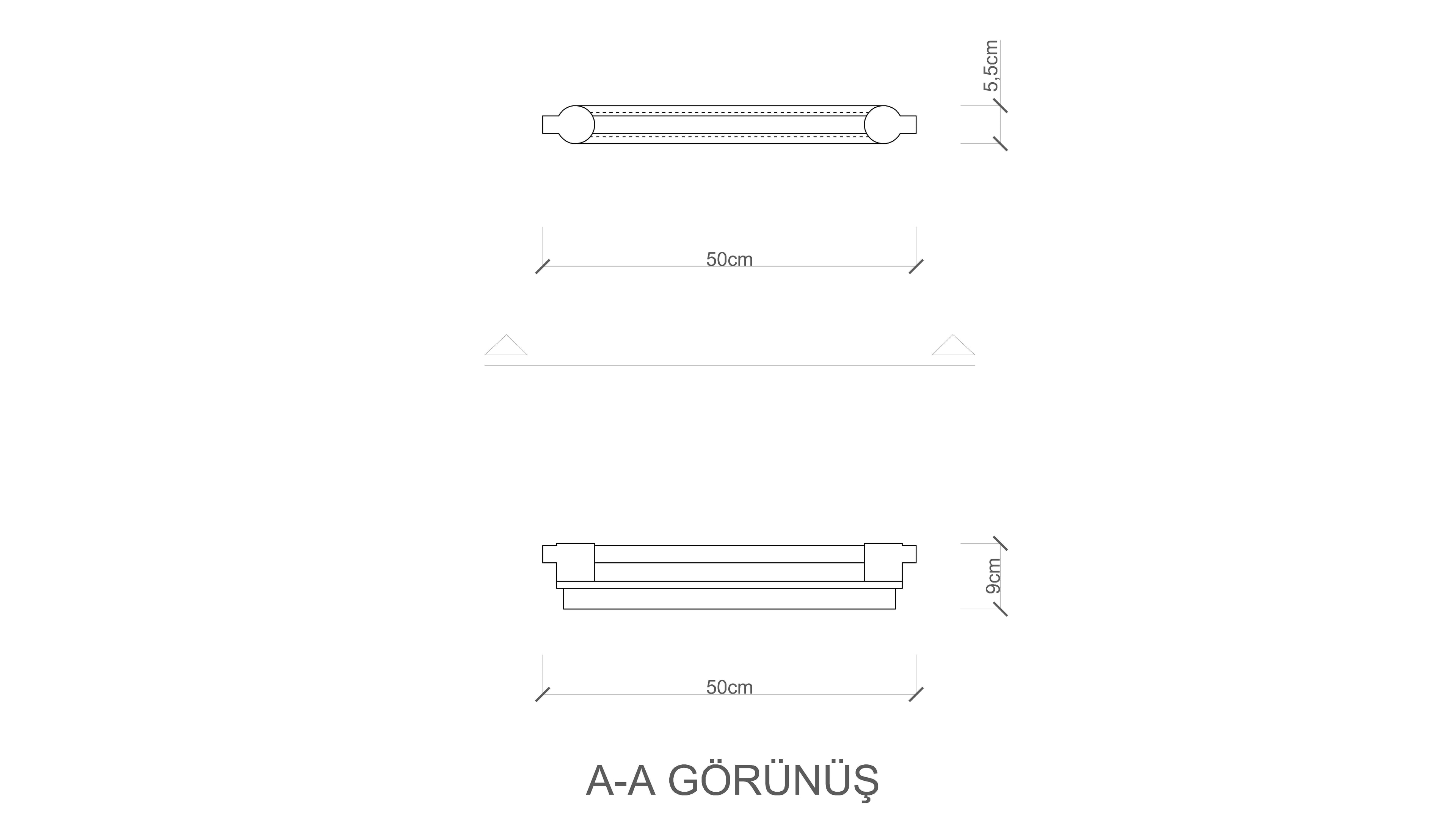 Led Aplik ROD WOOD TR3A103 50cm