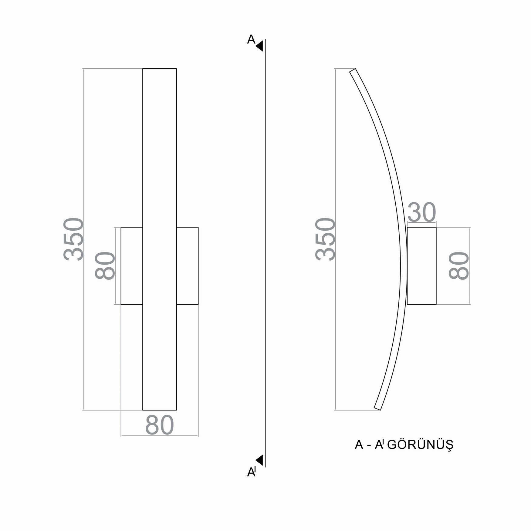 Led Aplik CORNO TR3A033 35cm