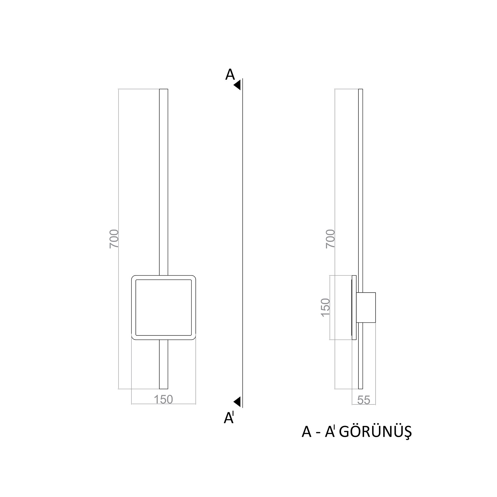 Led Aplik EXCALIBUR TR3A005 70cm