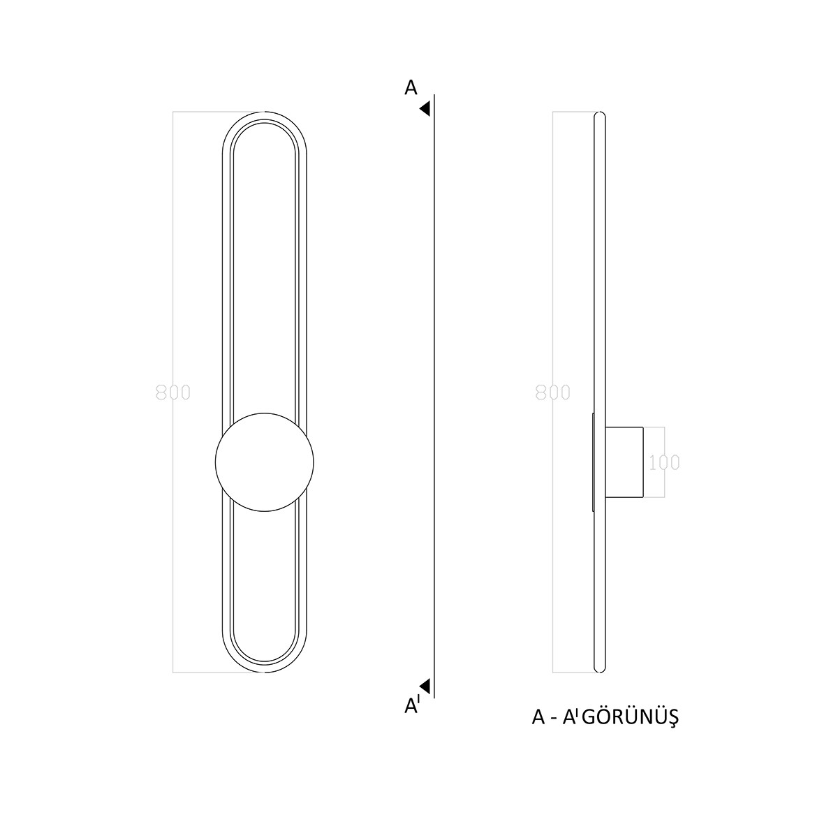 Led Aplik HASP TR3A085 80cm