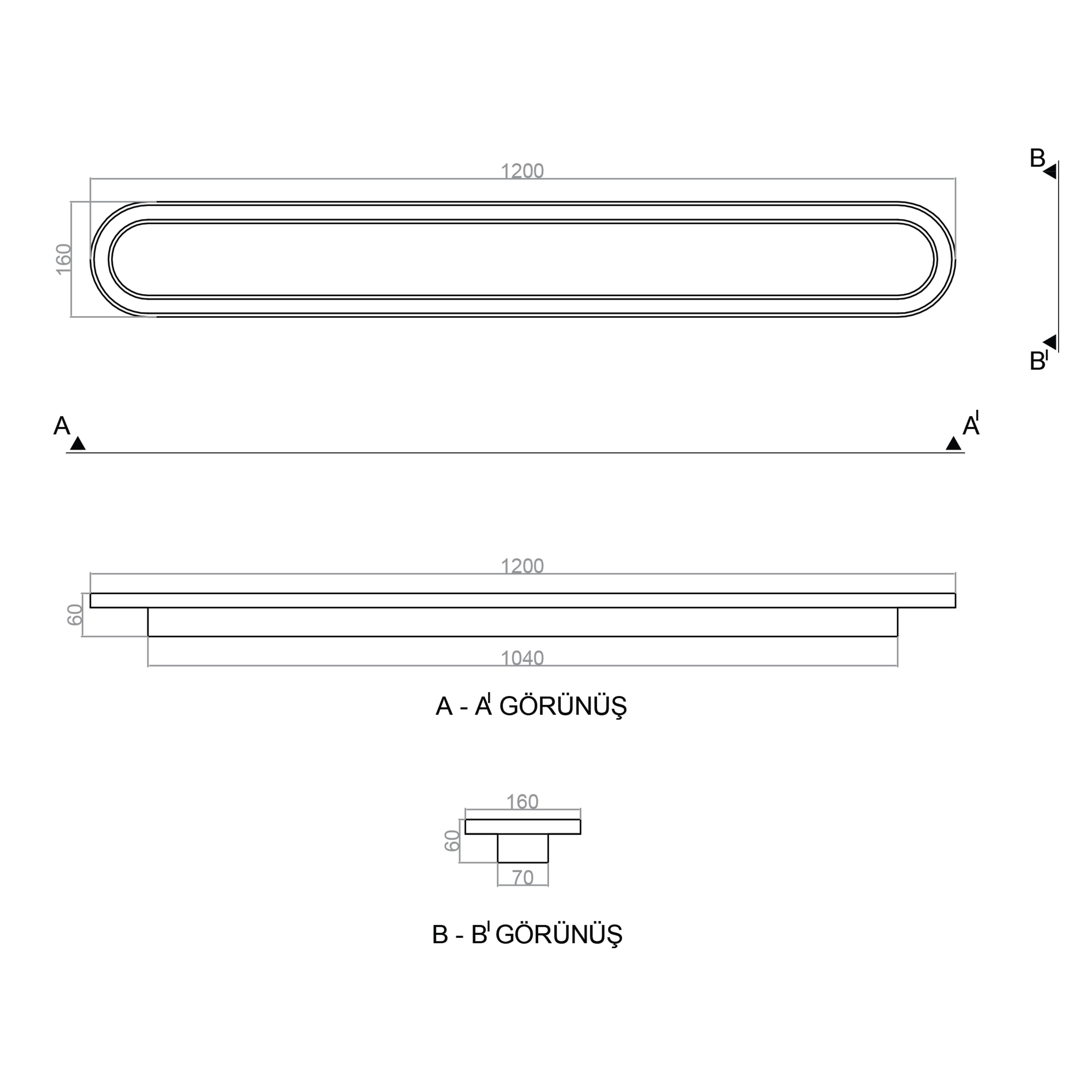 Led Avize Plafonyer BASIS TR2A015D 120*16cm