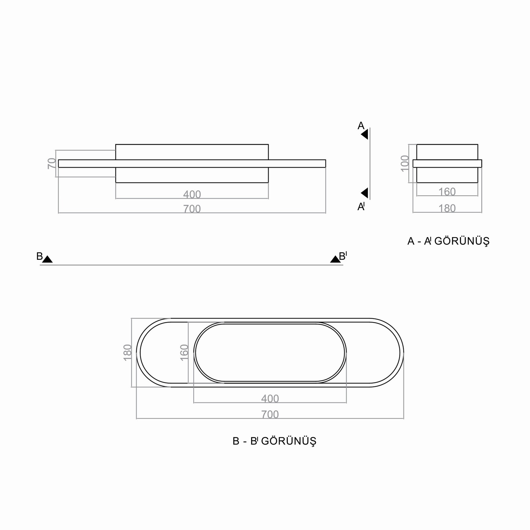 LONG DRUMBELT LED Ceiling Light TRA34201P 70*18cm 