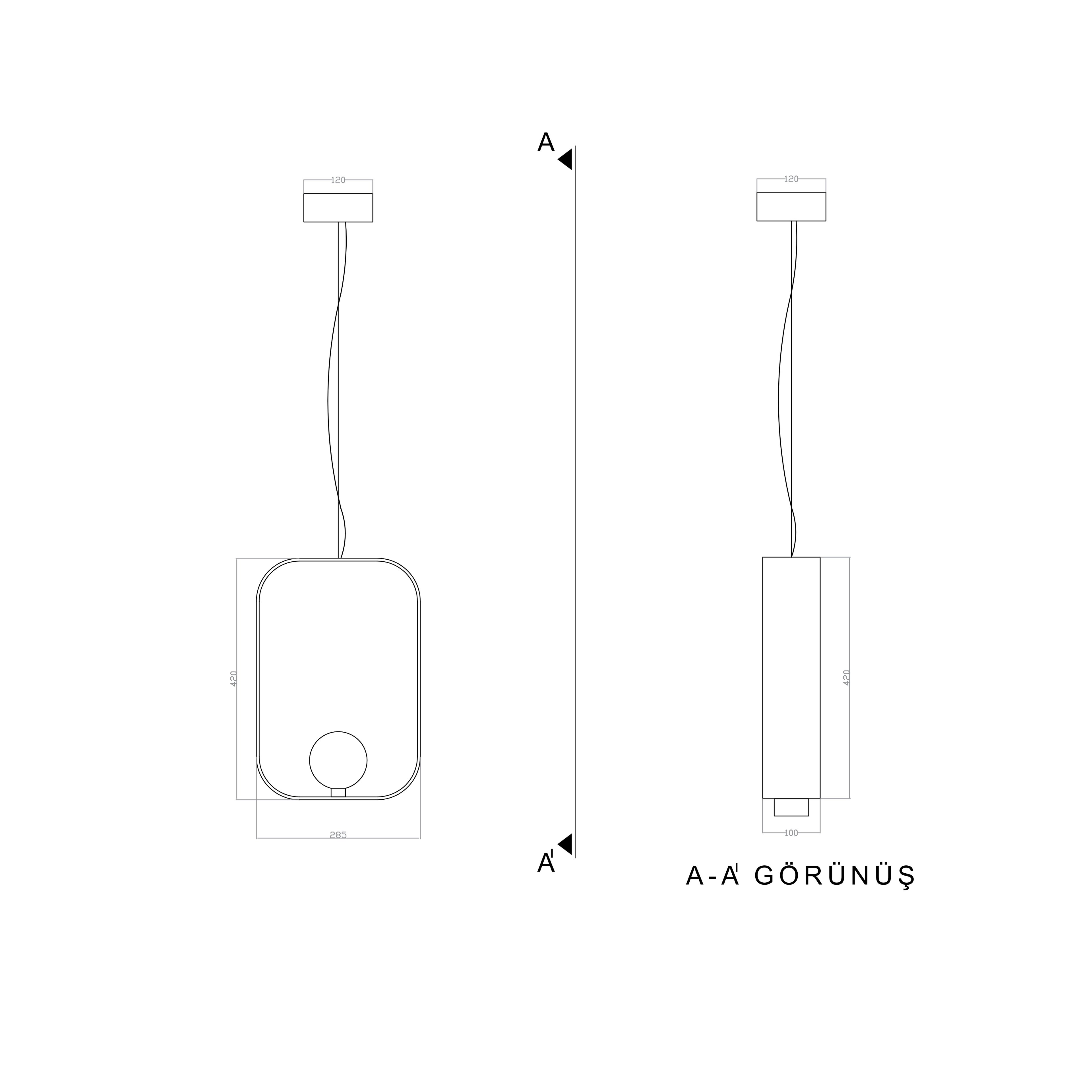 Led Avize Sarkıt PESADO TR1A226 42*28,5cm