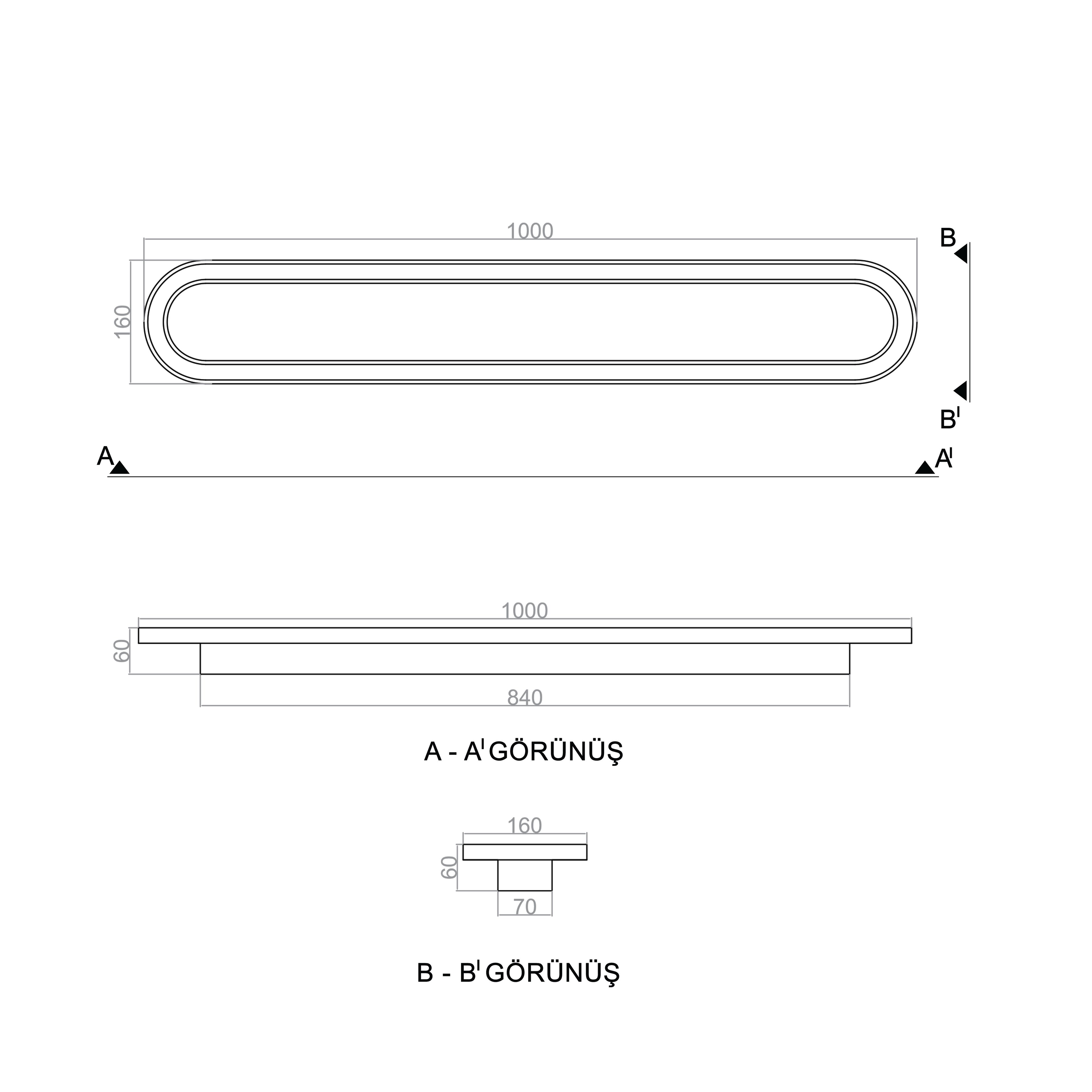 Led Avize Plafonyer BASIS TR2A015C 100*16cm