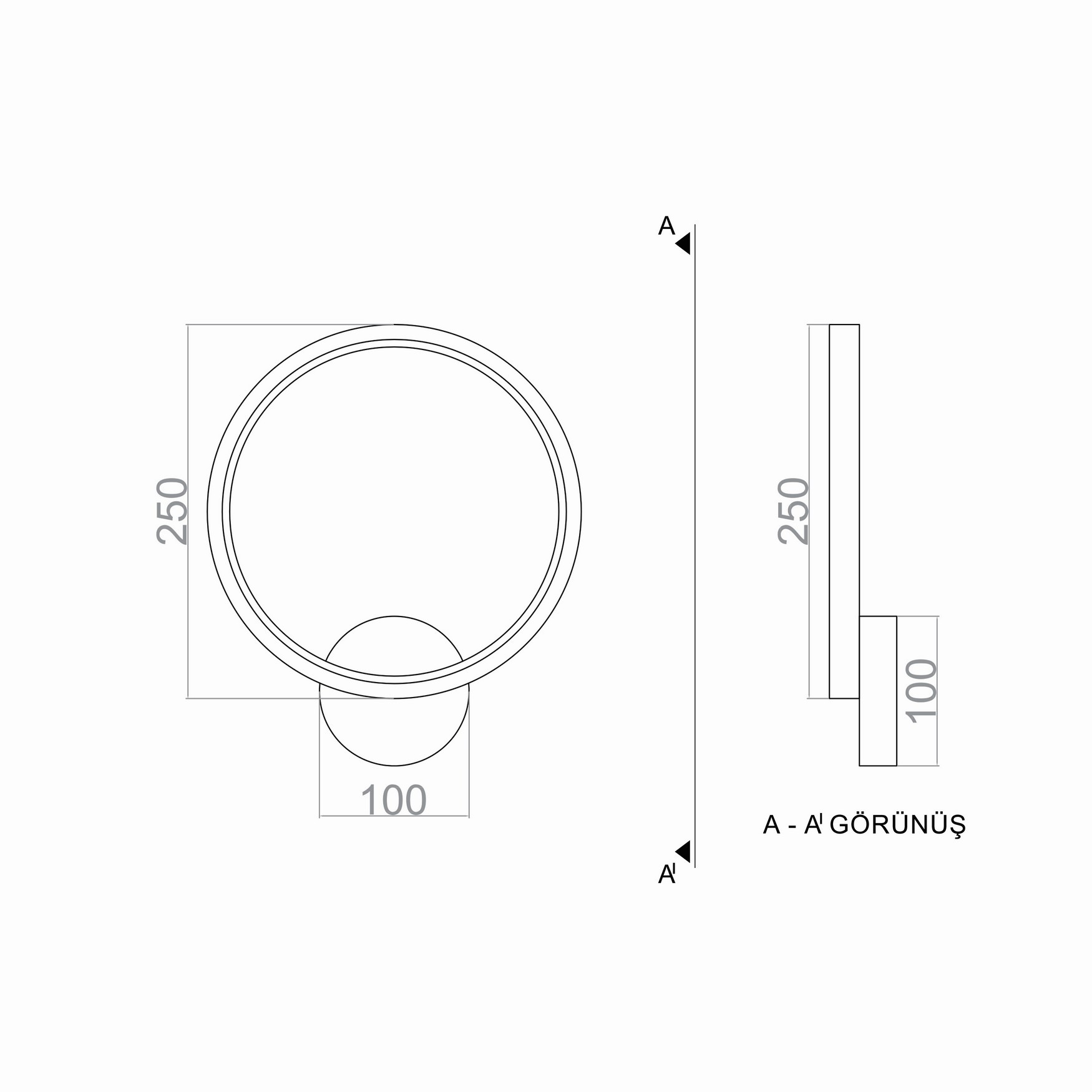 MINI LED Wall Light TRA74127 Ø25cm 