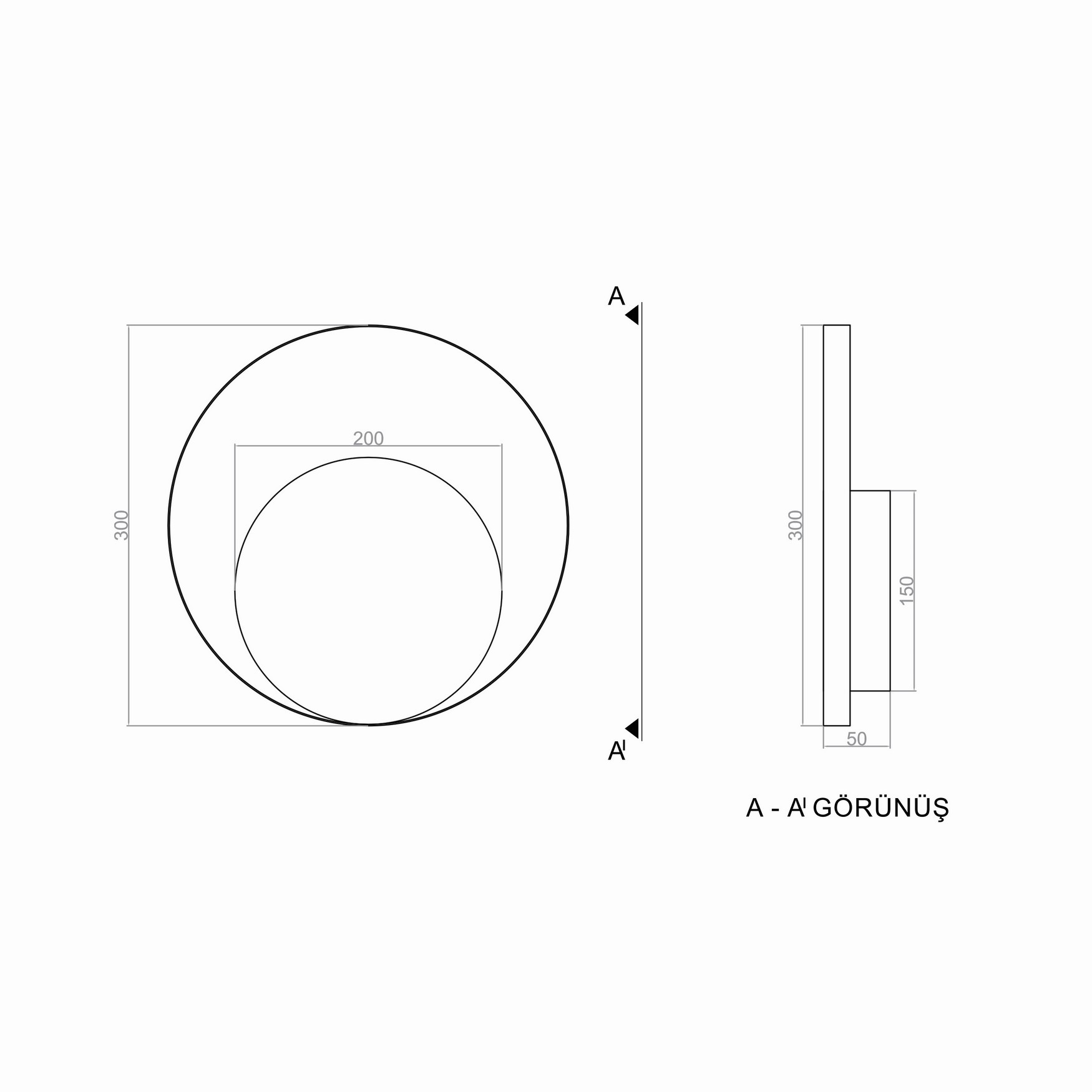 SOLAR ECLIPSE LED Wall Light TRA74152 Ø30cm