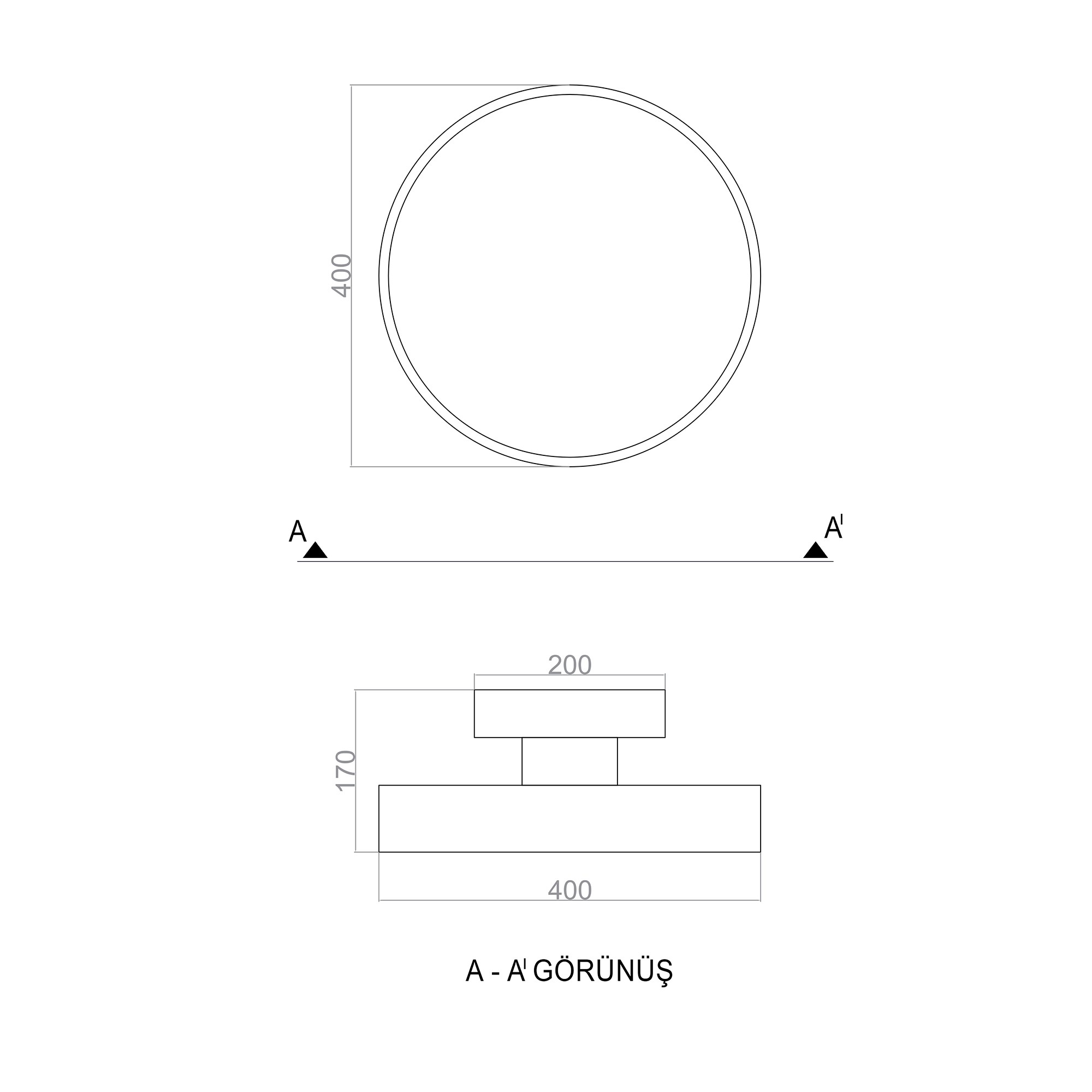 Led Avize Plafonyer 7DRUM MAX TR2A056 Ø40cm