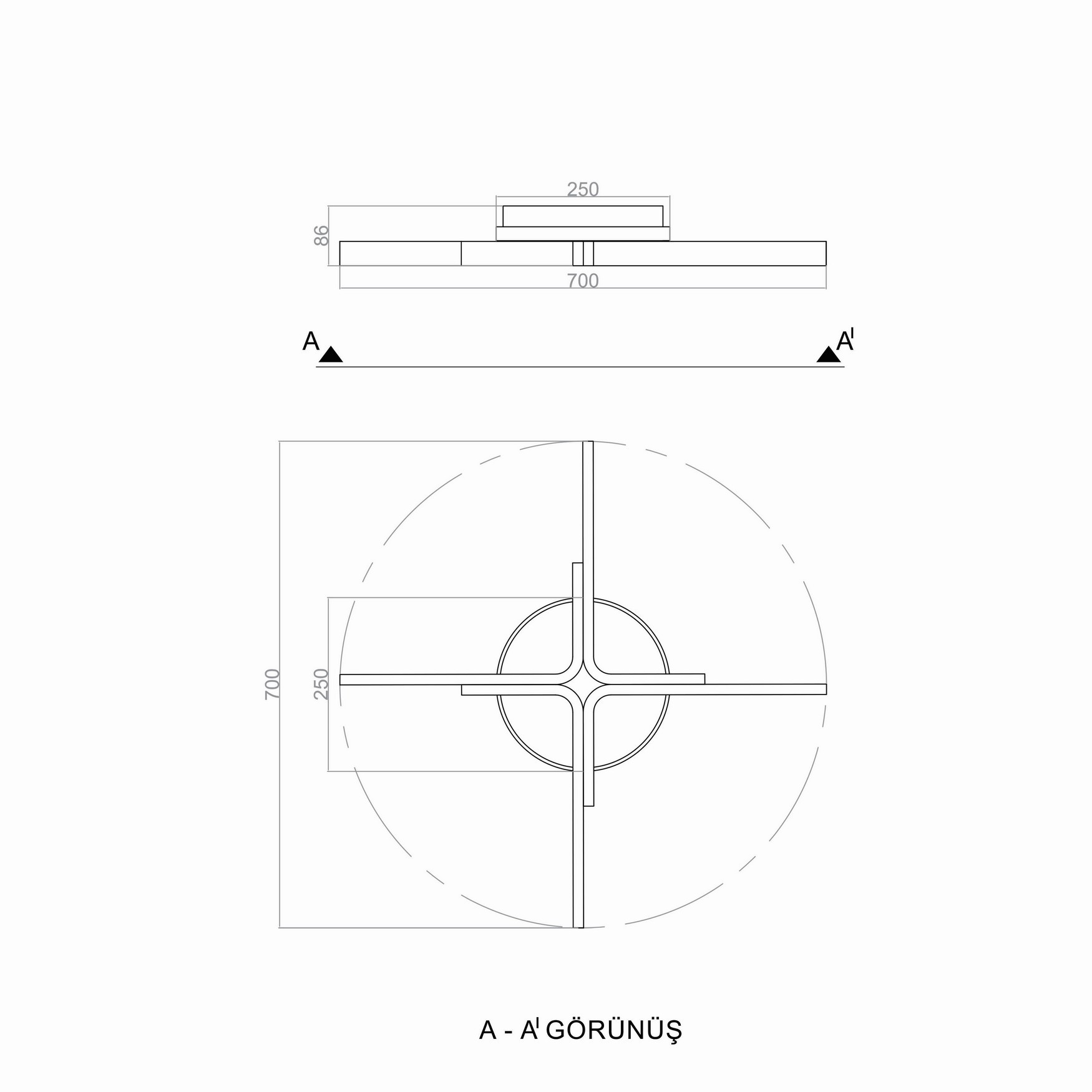 PLUS LED Ceiling Light TRA32025 Ø70cm  