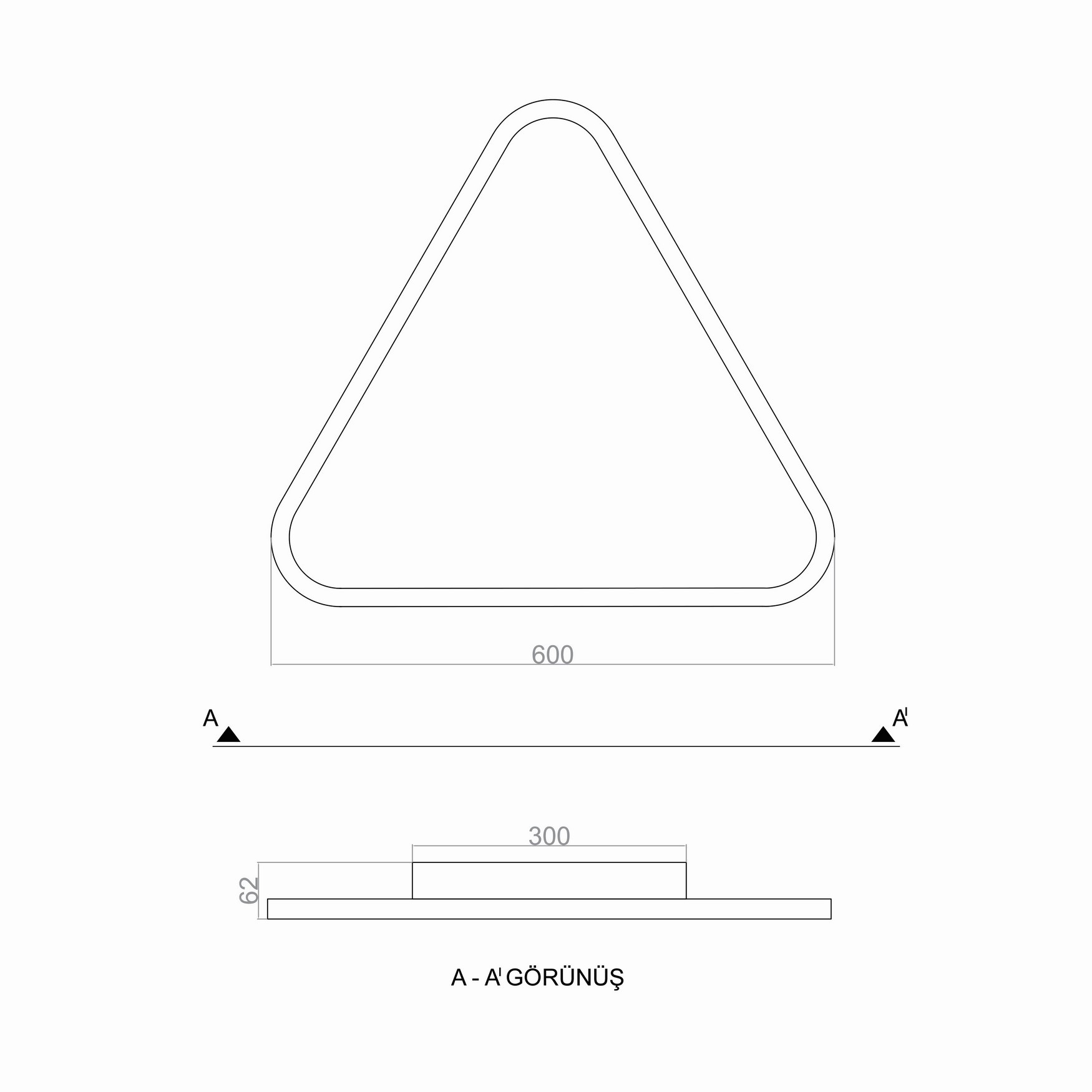 DRIEHOEK LED Ceiling Light TRA32141 Ø60cm 