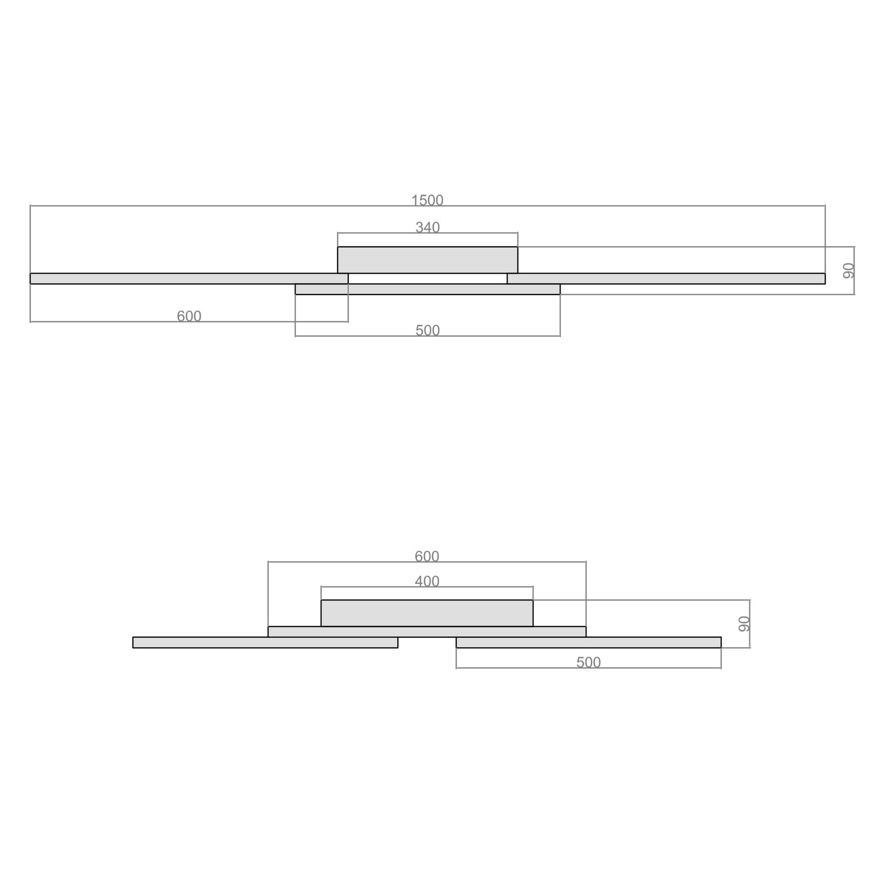 Led Avize Plafonyer DÖRTKARE TR2A039 150*110cm