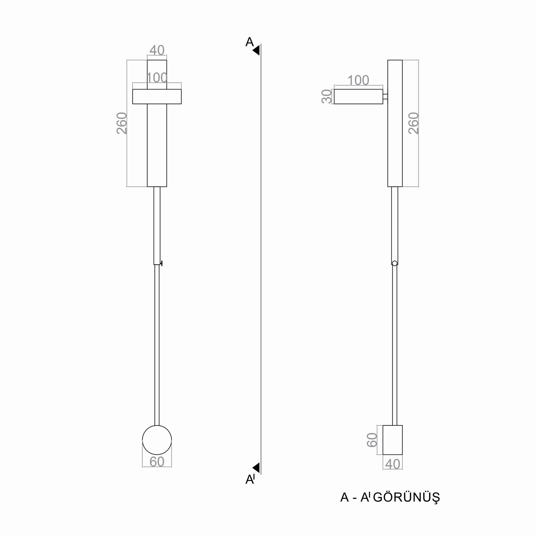 UITROEP LED Wall Light TRA74151 100cm 