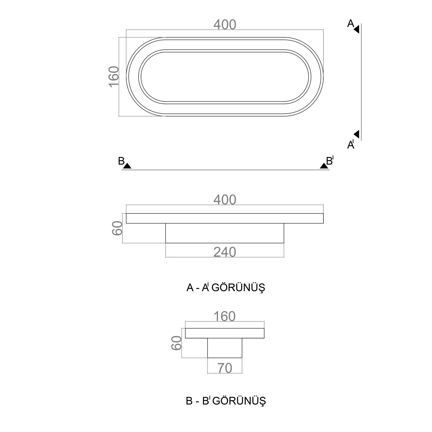 BASIS LED Ceiling Light TRA54114 40*16cm 