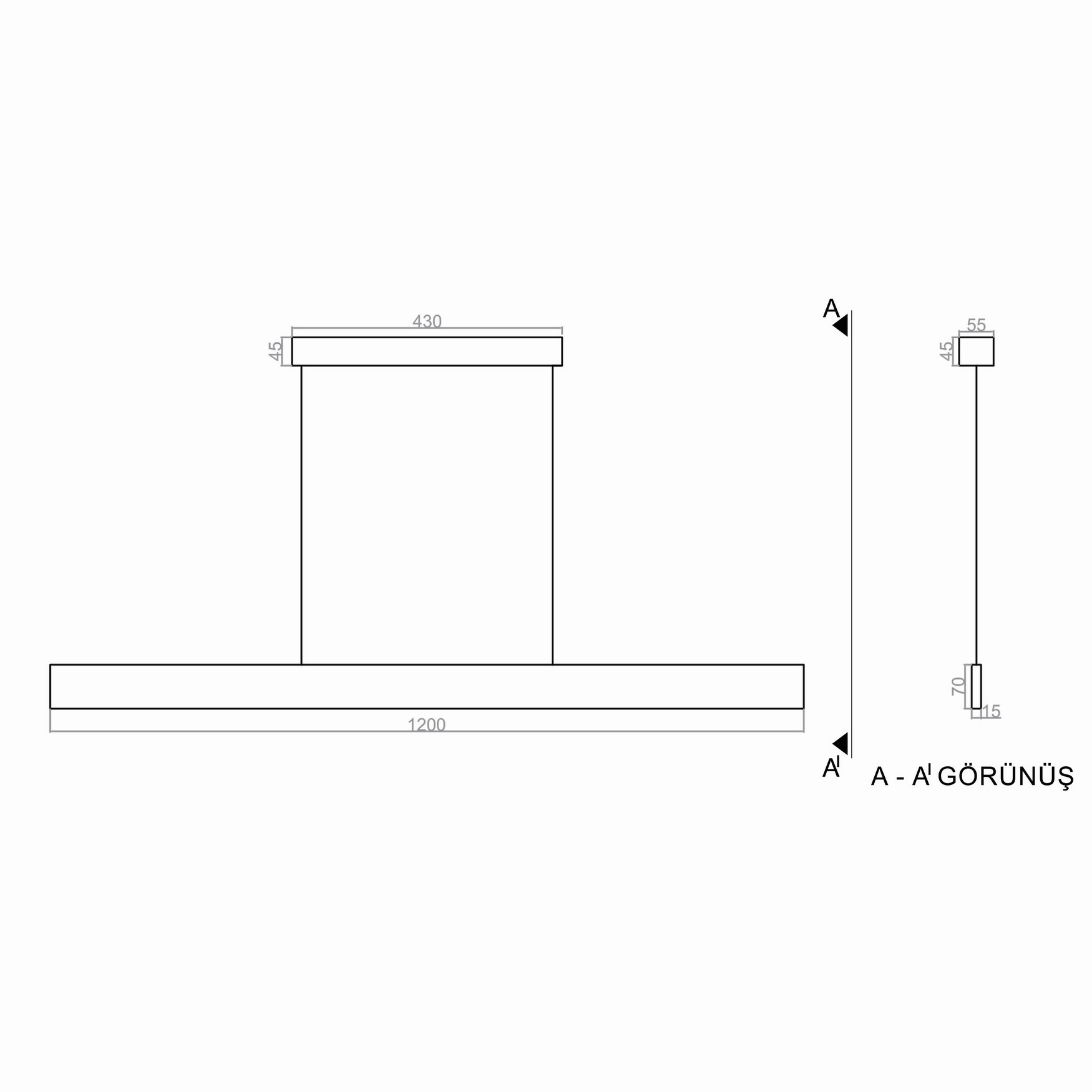 Led Avize Sarkıt L SIEBZIG TR1A074 120cm