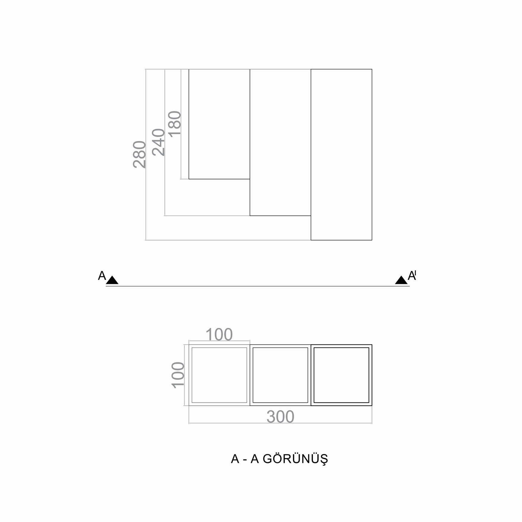 LUX LED Ceiling Light CUBE TRA84002A 30*10cm 