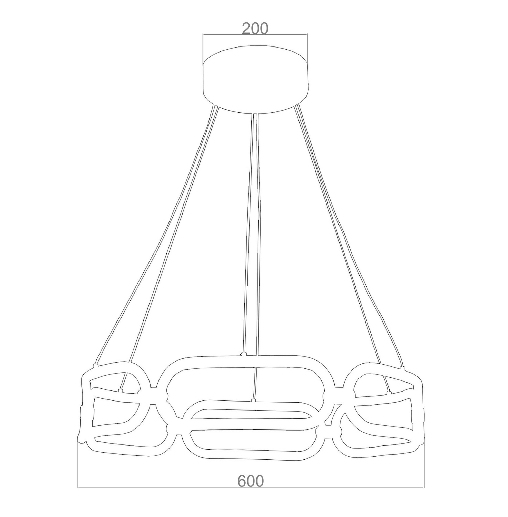 Led Avize Sarkıt SCHLOSS TR1A093 Ø60cm