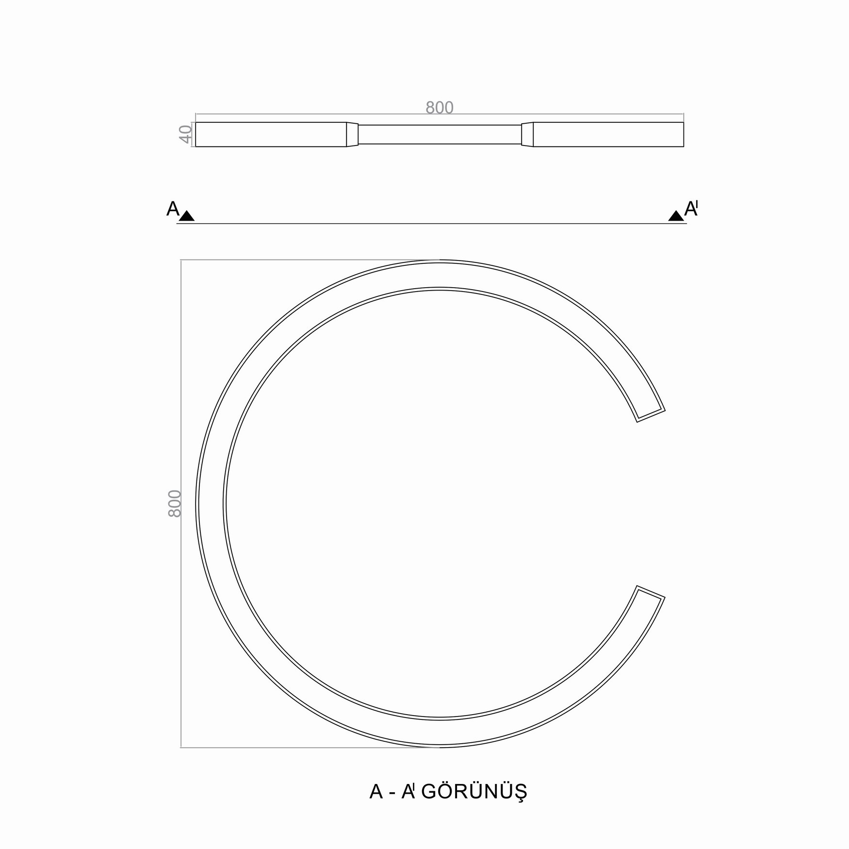 Led Avize Plafonyer C VIER TR2A057B Ø80cm