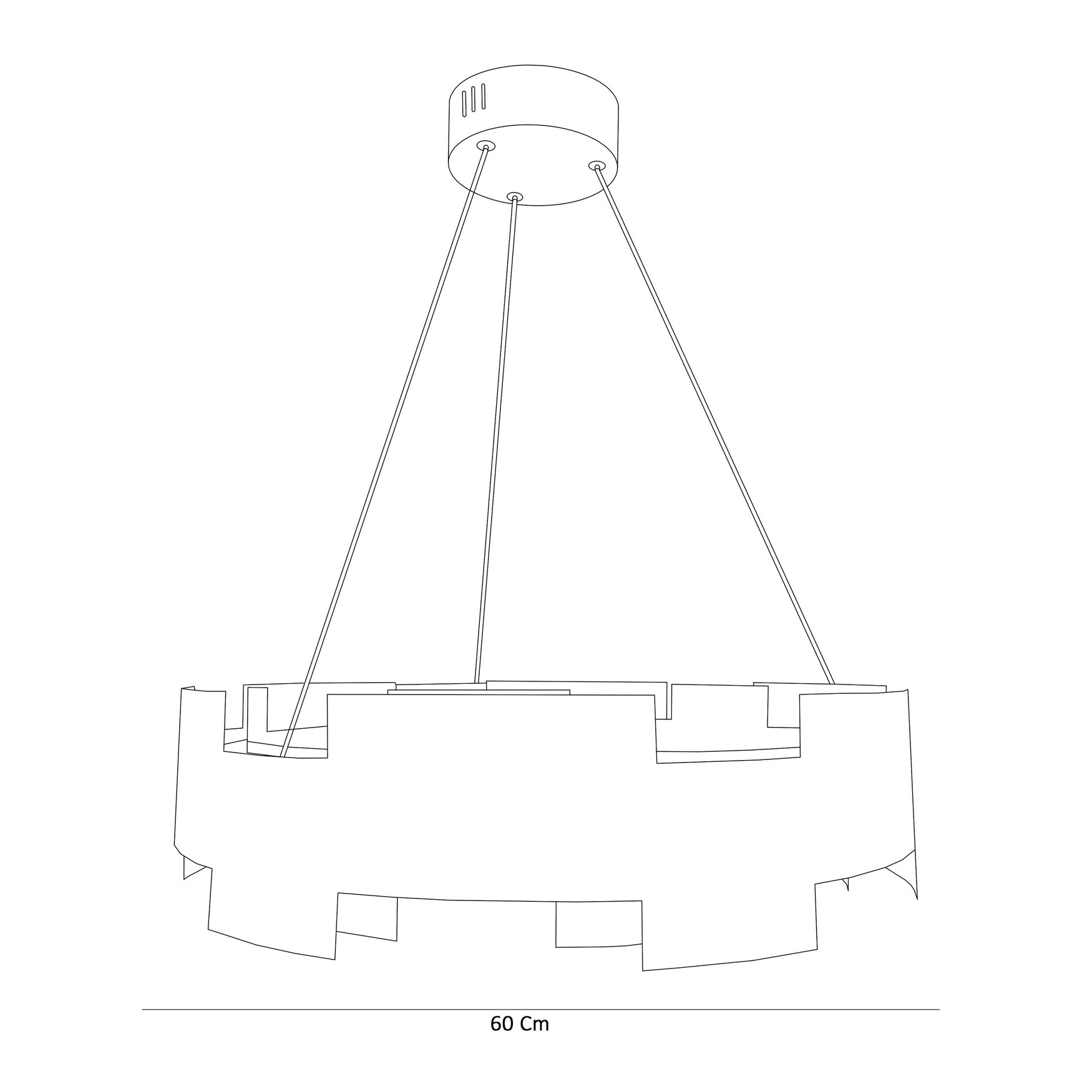 Led Avize Sarkıt KALE TR1A133 Ø60cm