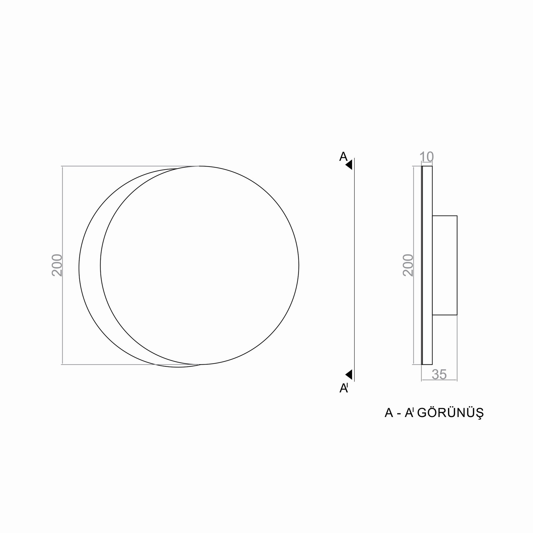 ECLIPSE LED Wall Light TRA74139 Ø20cm 