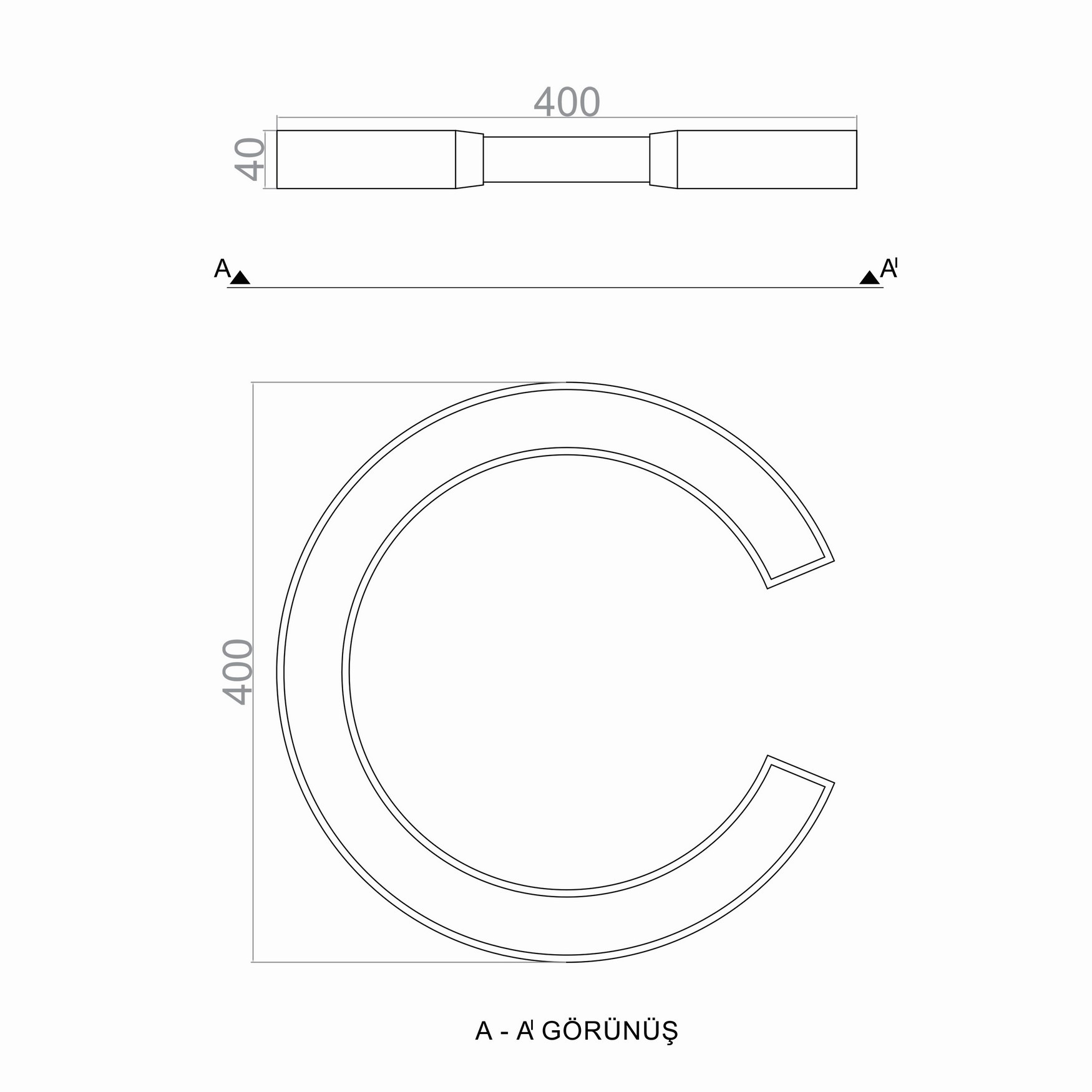 C VIER LED Ceiling Light TRA31031 Ø40cm