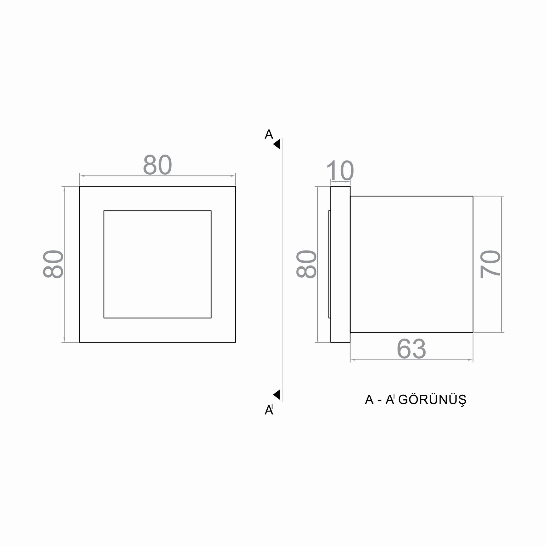 TRAP LED Wall Light TRA74131 8*8cm 