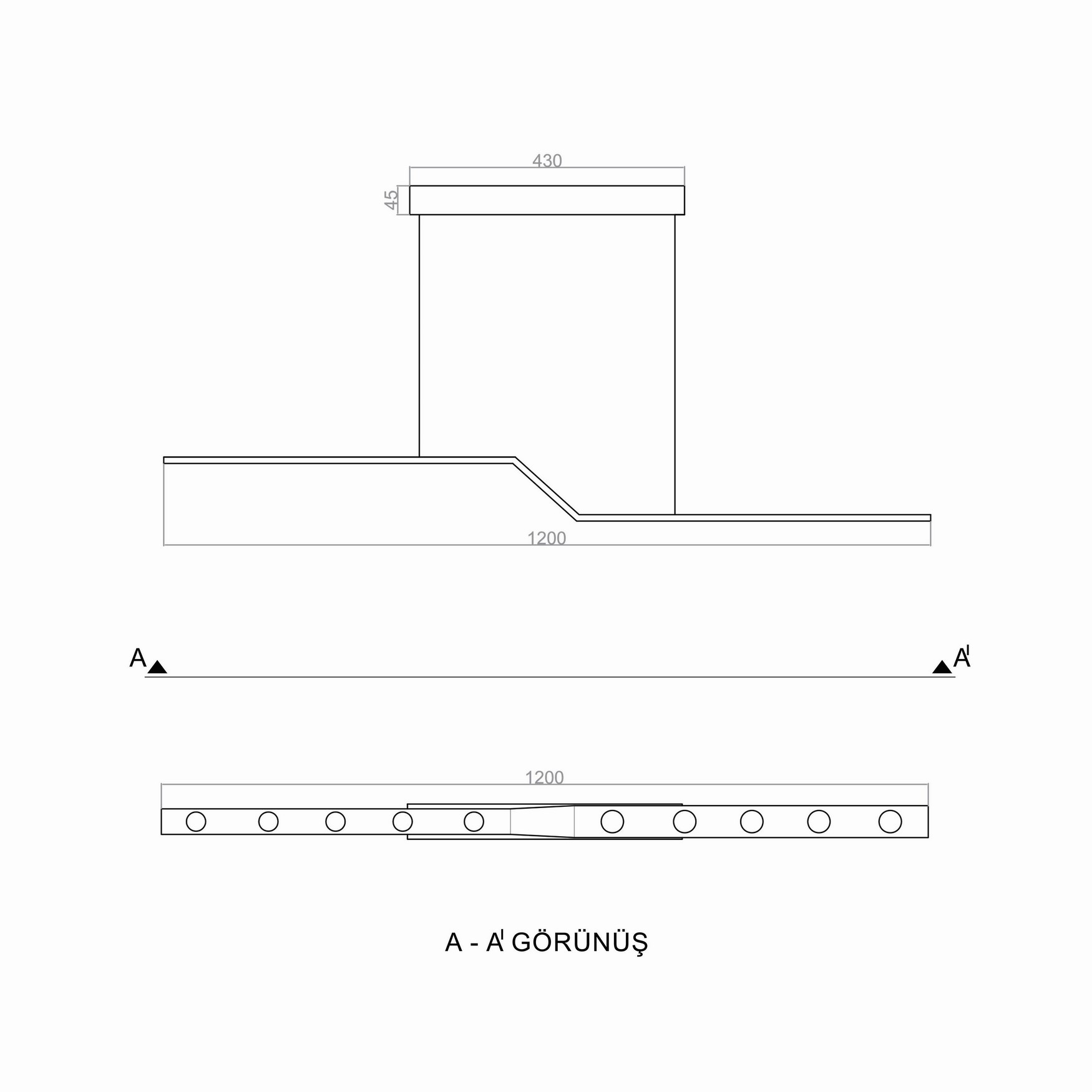 Led Avize Sarkıt Z PUNT TR1A129 120cm