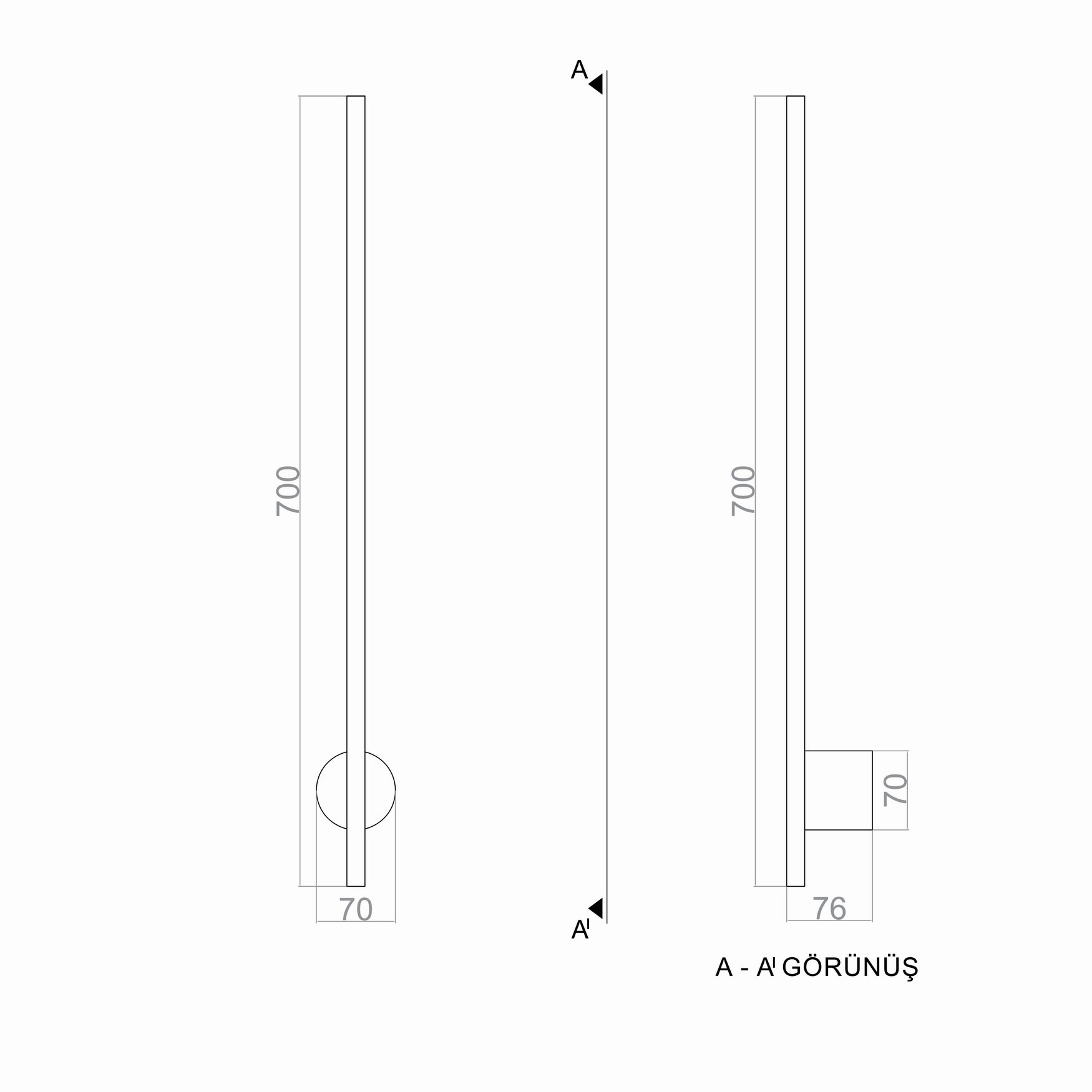 OLTA LED Wall Light TRA74121 70cm 