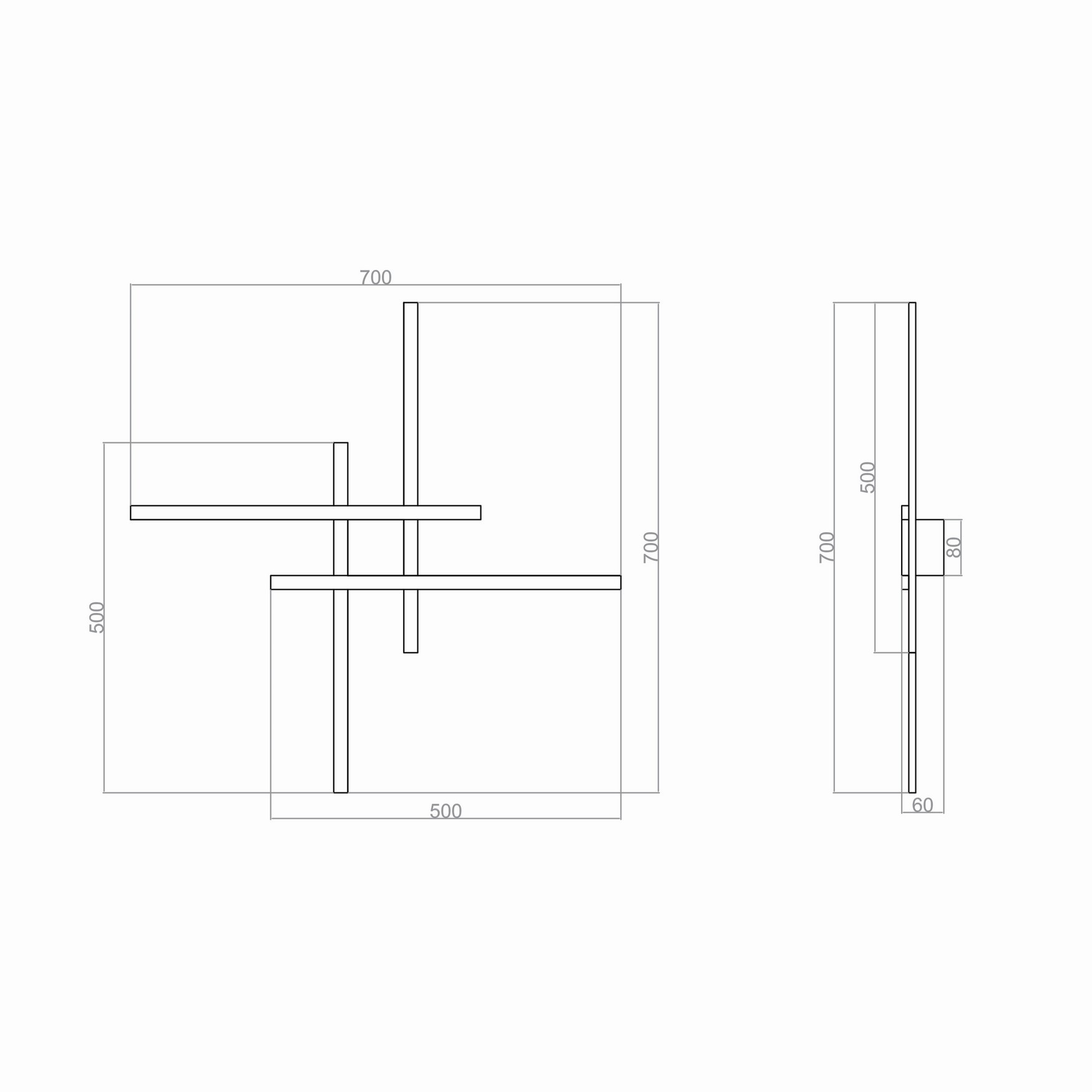 COMPASS LED Wall Light TRA74155 70*70cm 