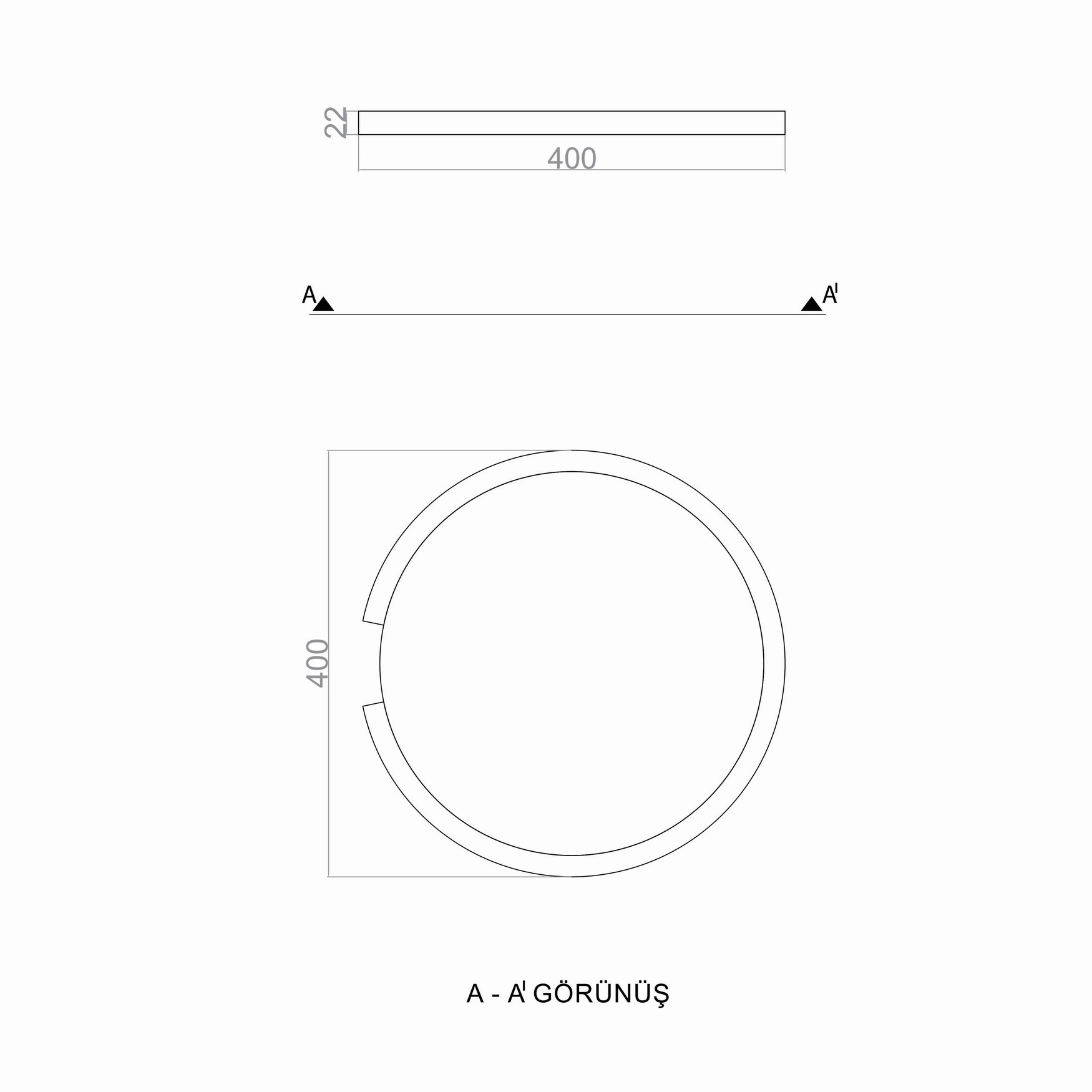 Led Avize Plafonyer HAL TR2A034 Ø40cm