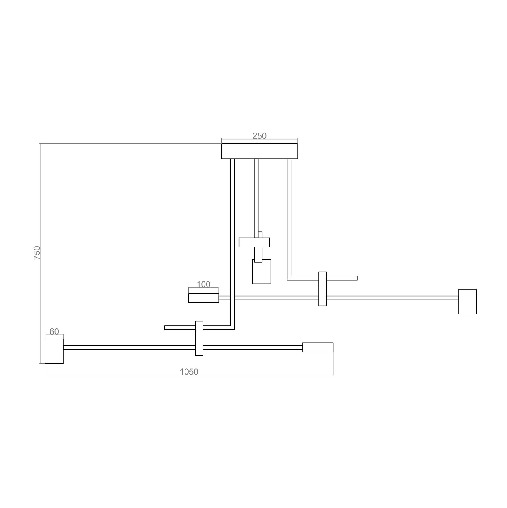 LUX VERRE MAX LED Pendant Light TRA32193 90cm