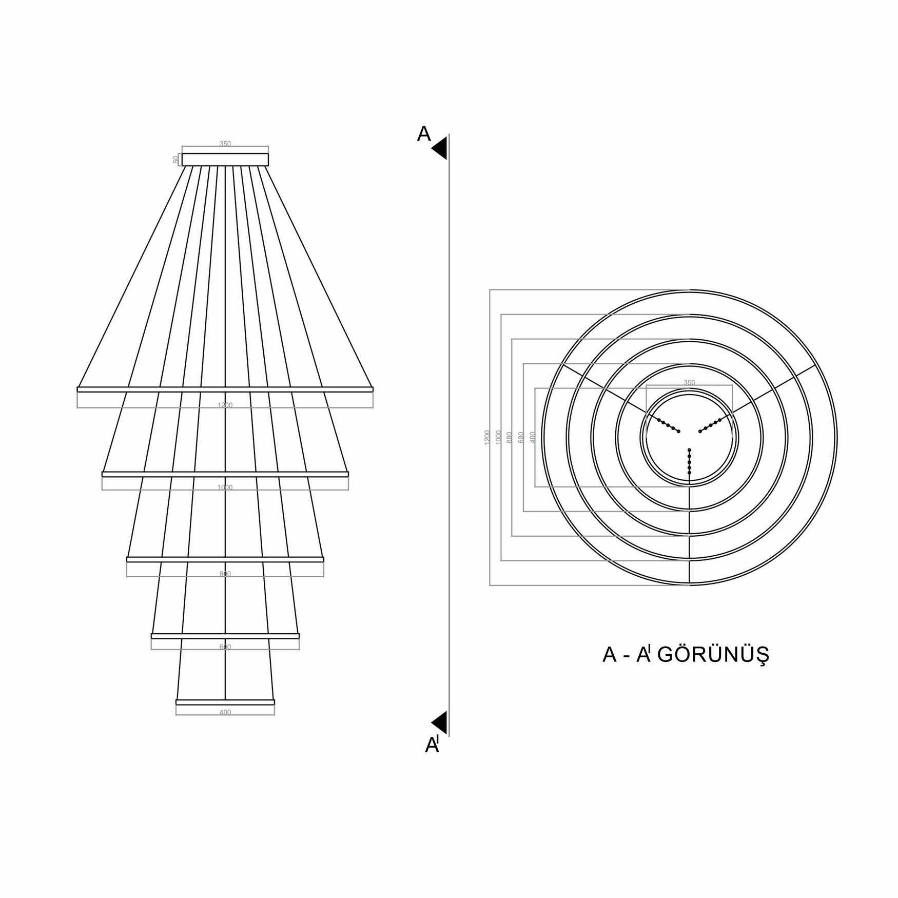 LUX MINI5 LED Pendant Light TRV30307 PRO Ø120cm